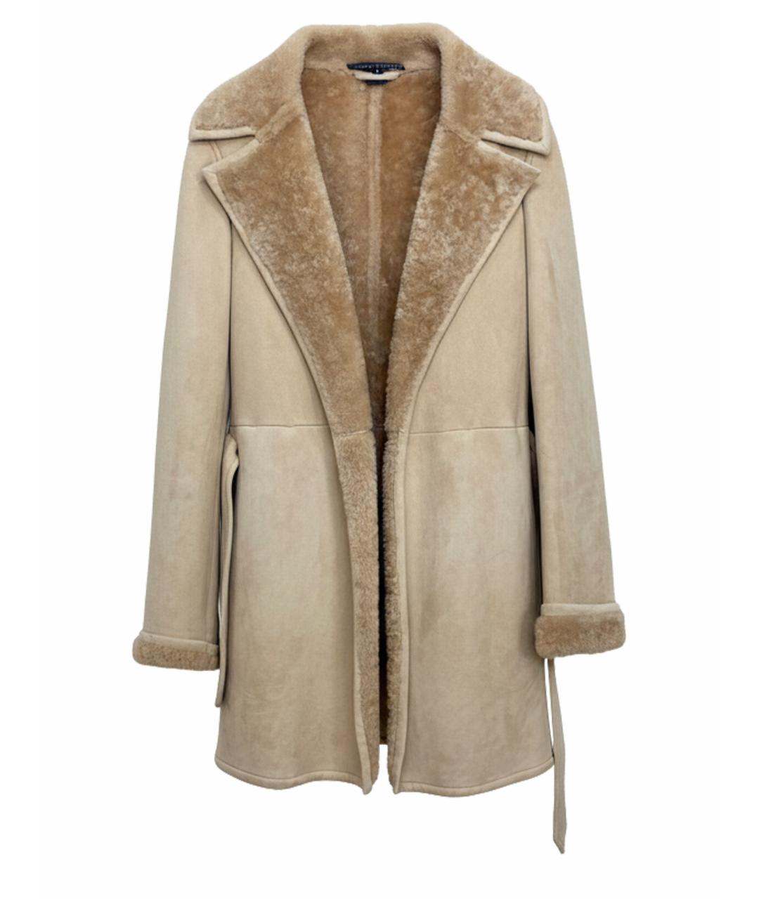 POLO RALPH LAUREN Бежевая кожаная дубленка/шуба, фото 1