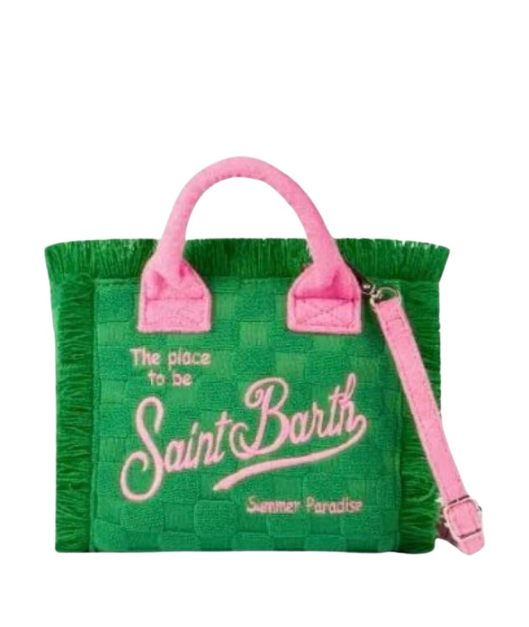 MC2 SAINT BARTH Зеленая тканевая пляжная сумка, фото 1