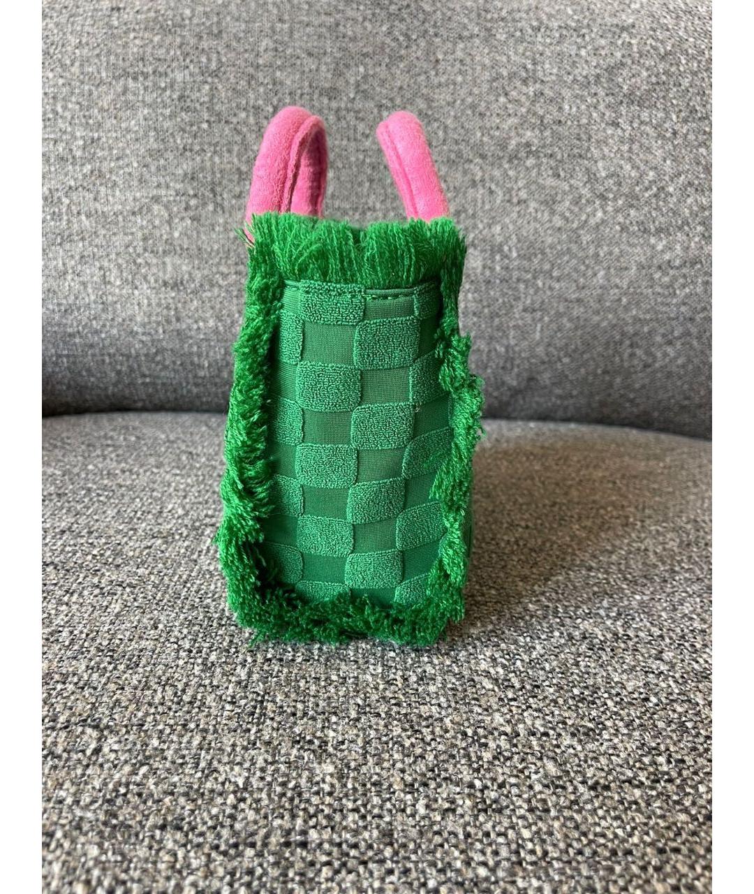 MC2 SAINT BARTH Зеленая тканевая пляжная сумка, фото 5