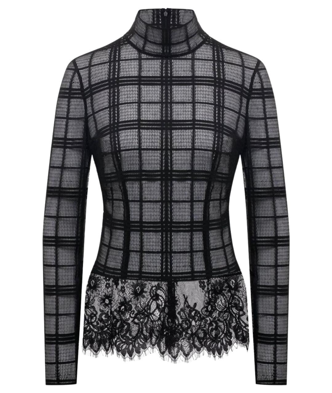 ALBERTA FERRETTI Черная кружевная блузы, фото 1