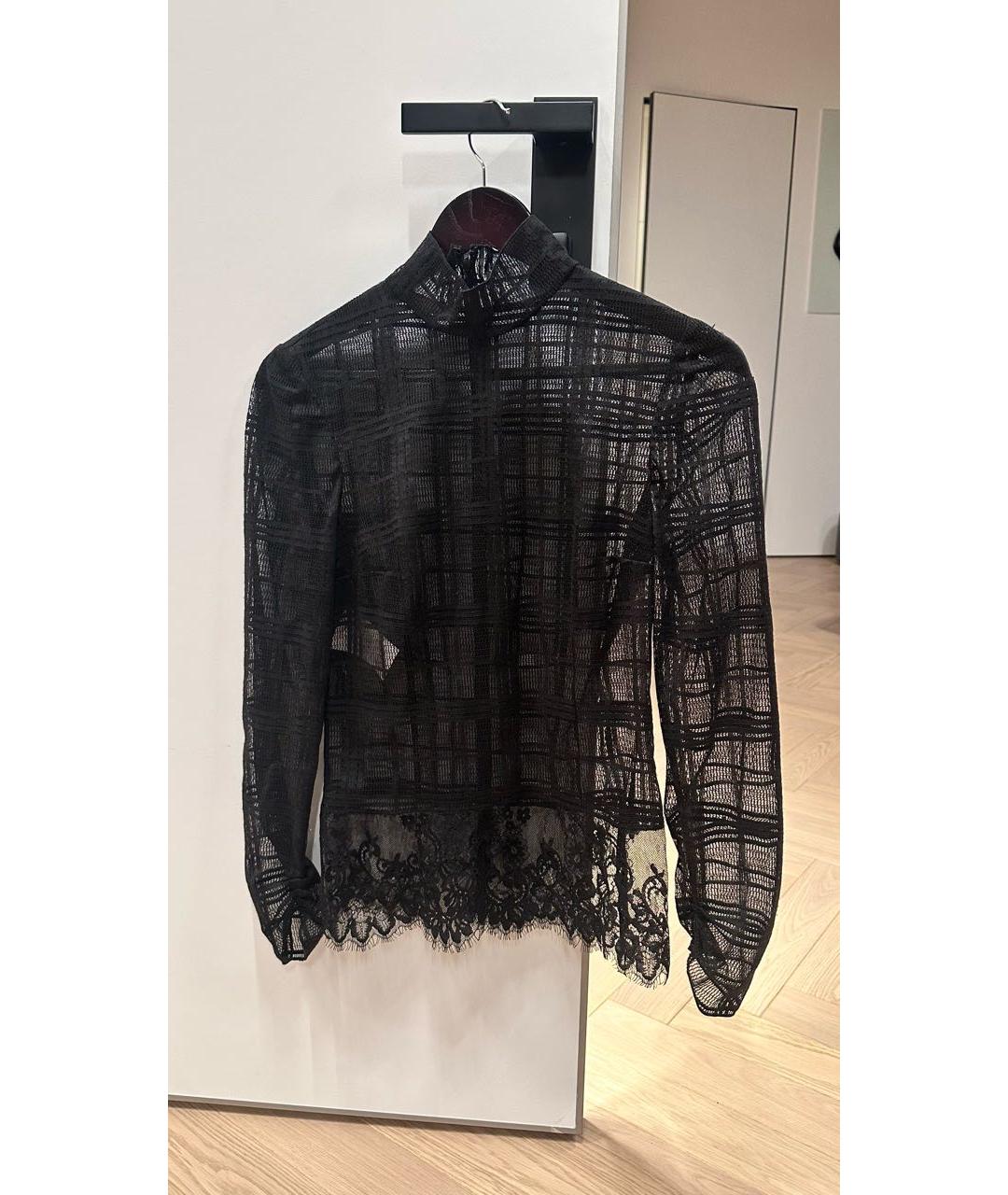 ALBERTA FERRETTI Черная кружевная блузы, фото 5