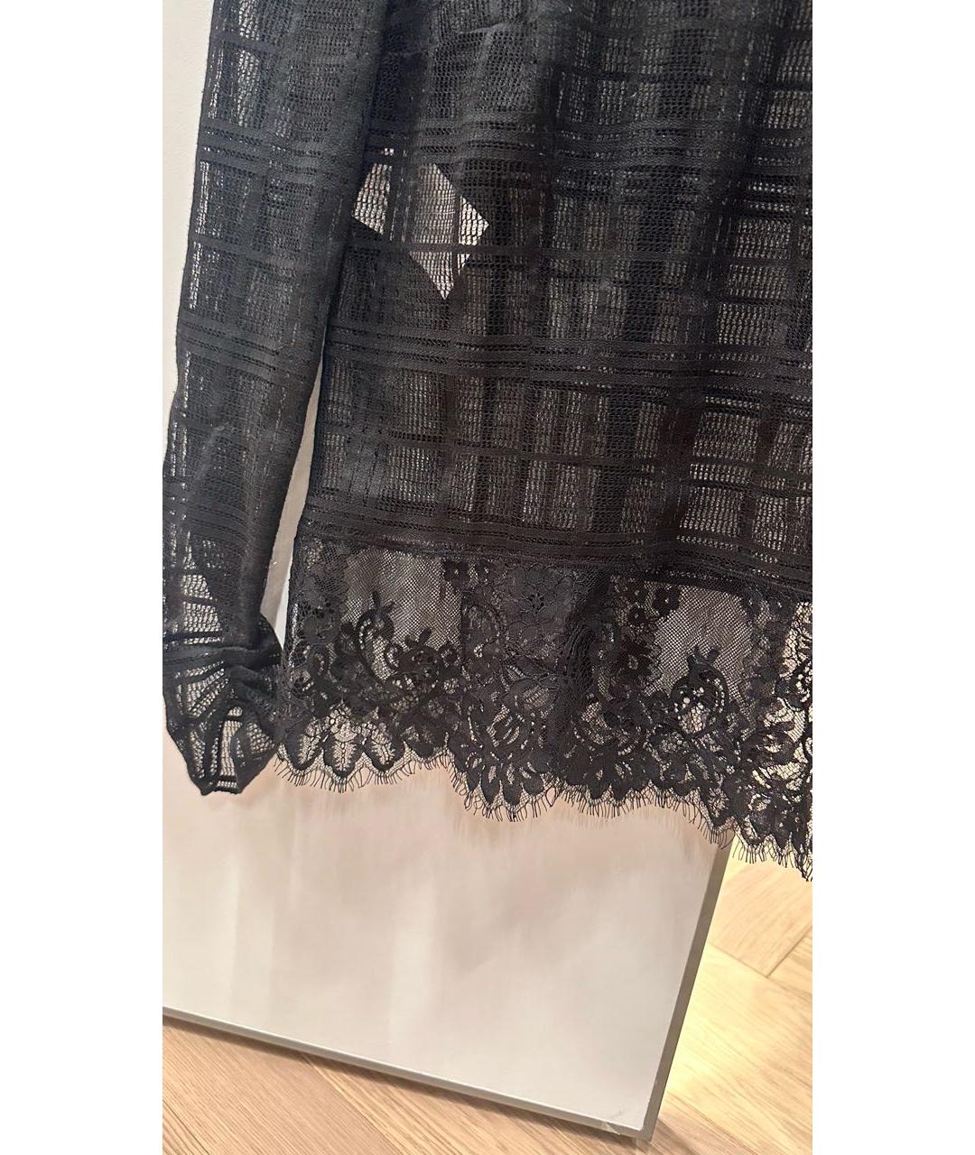 ALBERTA FERRETTI Черная кружевная блузы, фото 2