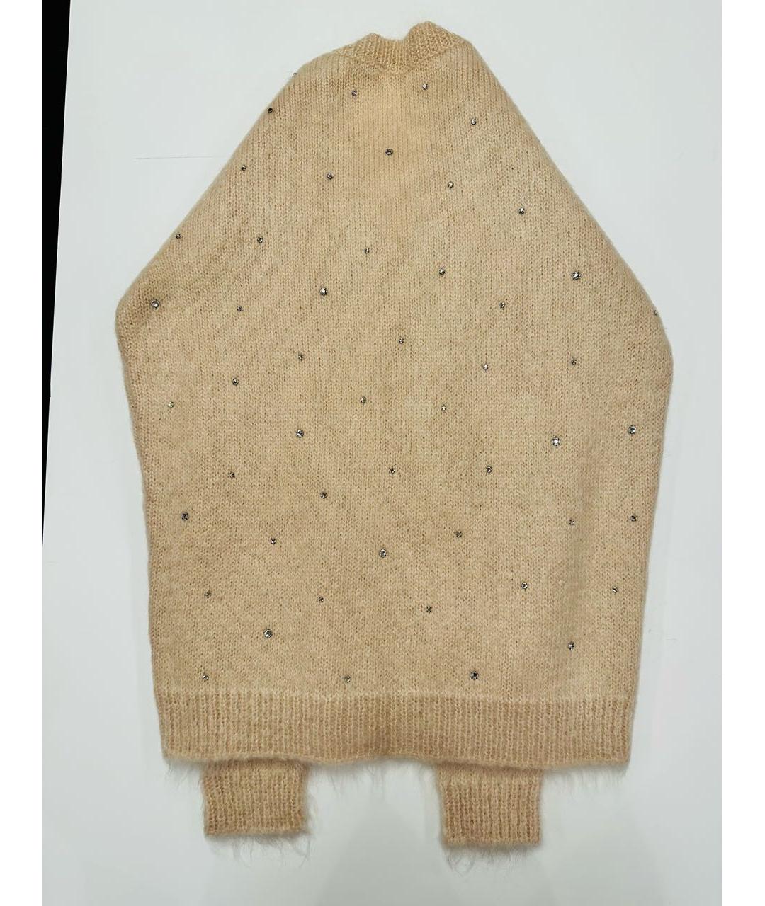 MIU MIU Бежевый шерстяной кардиган, фото 3