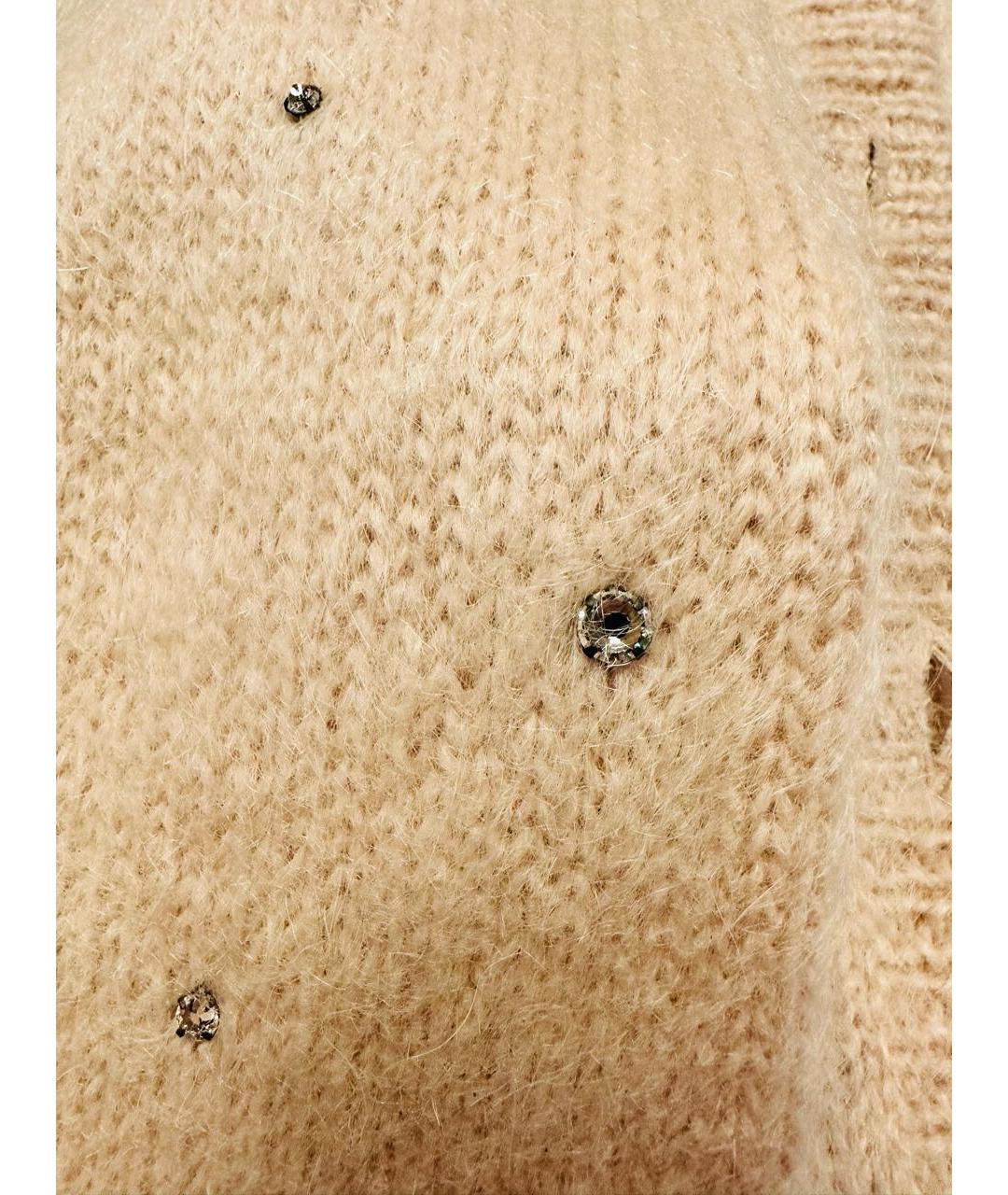 MIU MIU Бежевый шерстяной кардиган, фото 5