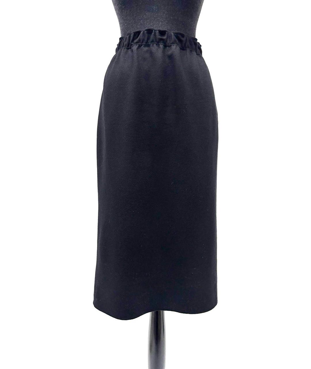 CELINE Черная шерстяная юбка миди, фото 2