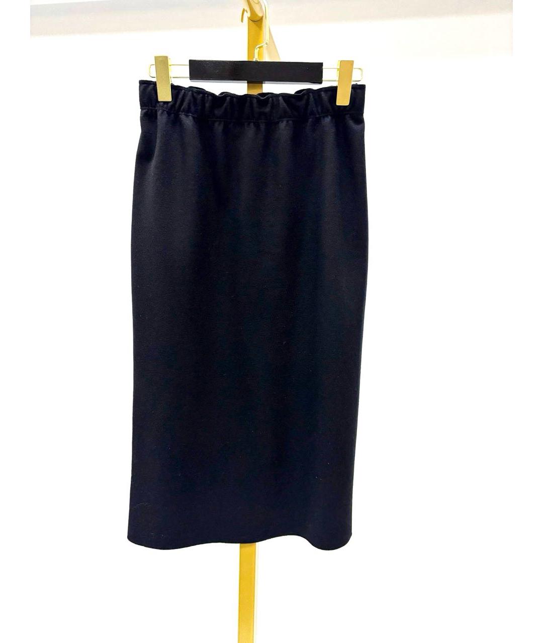 CELINE Черная шерстяная юбка миди, фото 7