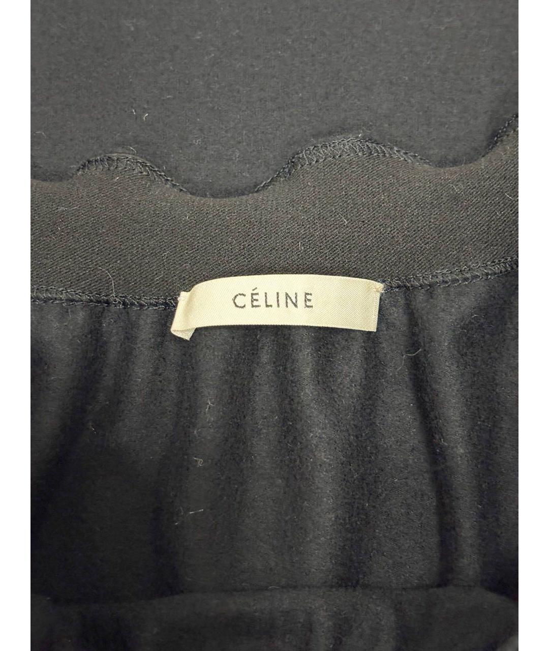 CELINE Черная шерстяная юбка миди, фото 3