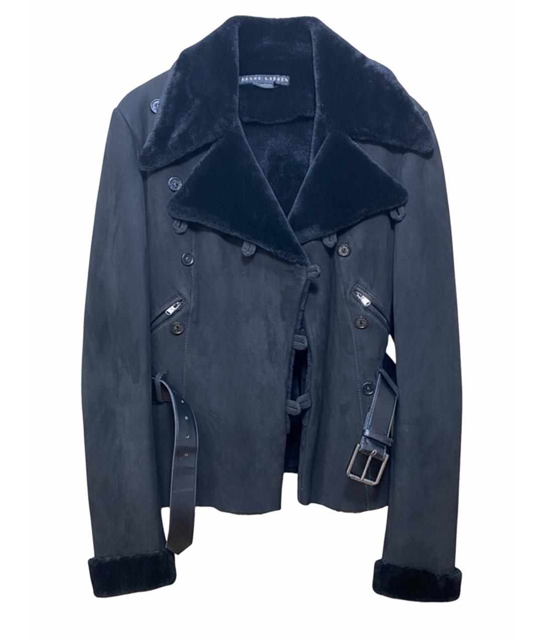 POLO RALPH LAUREN Черная меховая дубленка/шуба, фото 1