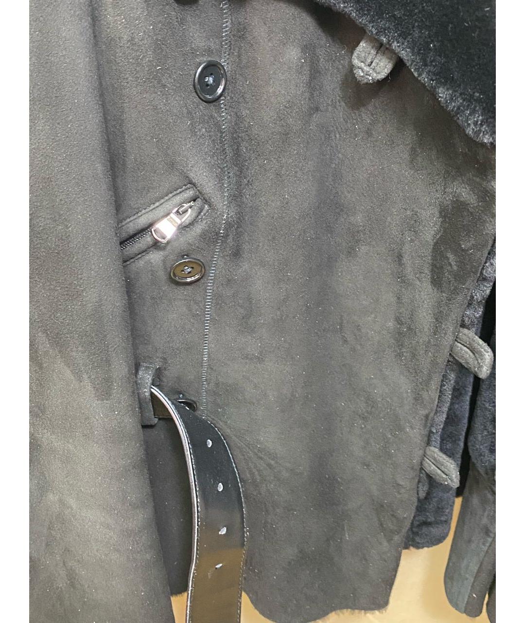 POLO RALPH LAUREN Черная меховая дубленка/шуба, фото 4