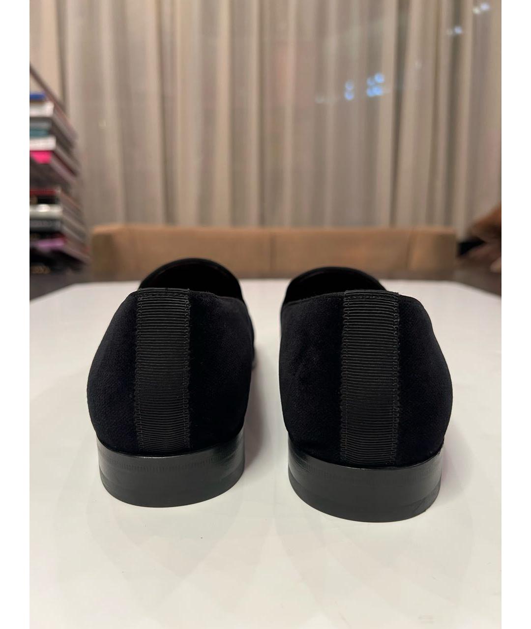 DOLCE&GABBANA Черные бархатные лоферы, фото 5