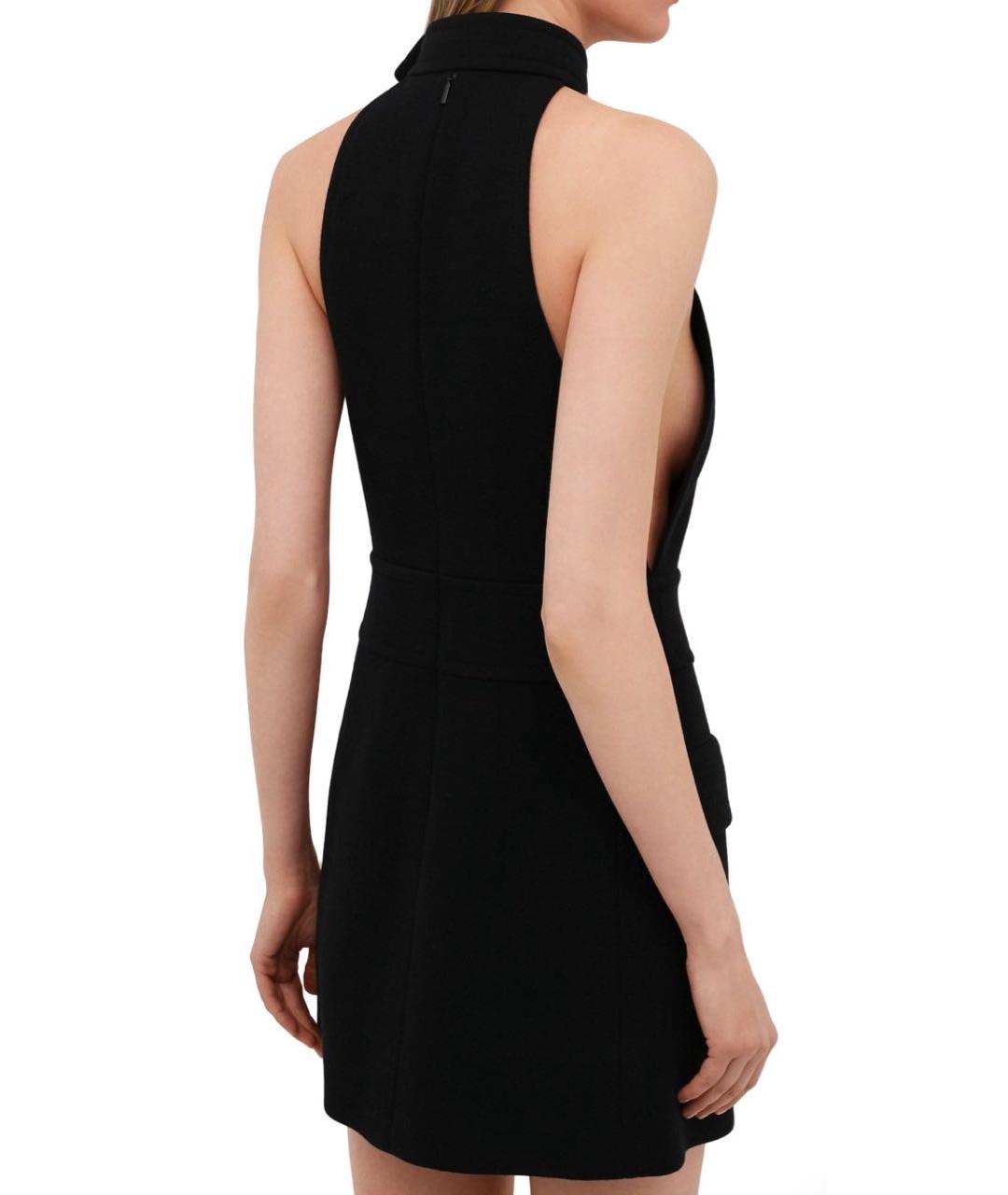 SAINT LAURENT Черное шерстяное платье, фото 2