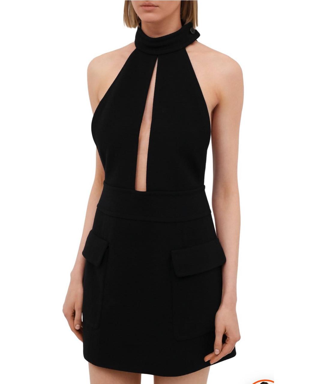 SAINT LAURENT Черное шерстяное платье, фото 7