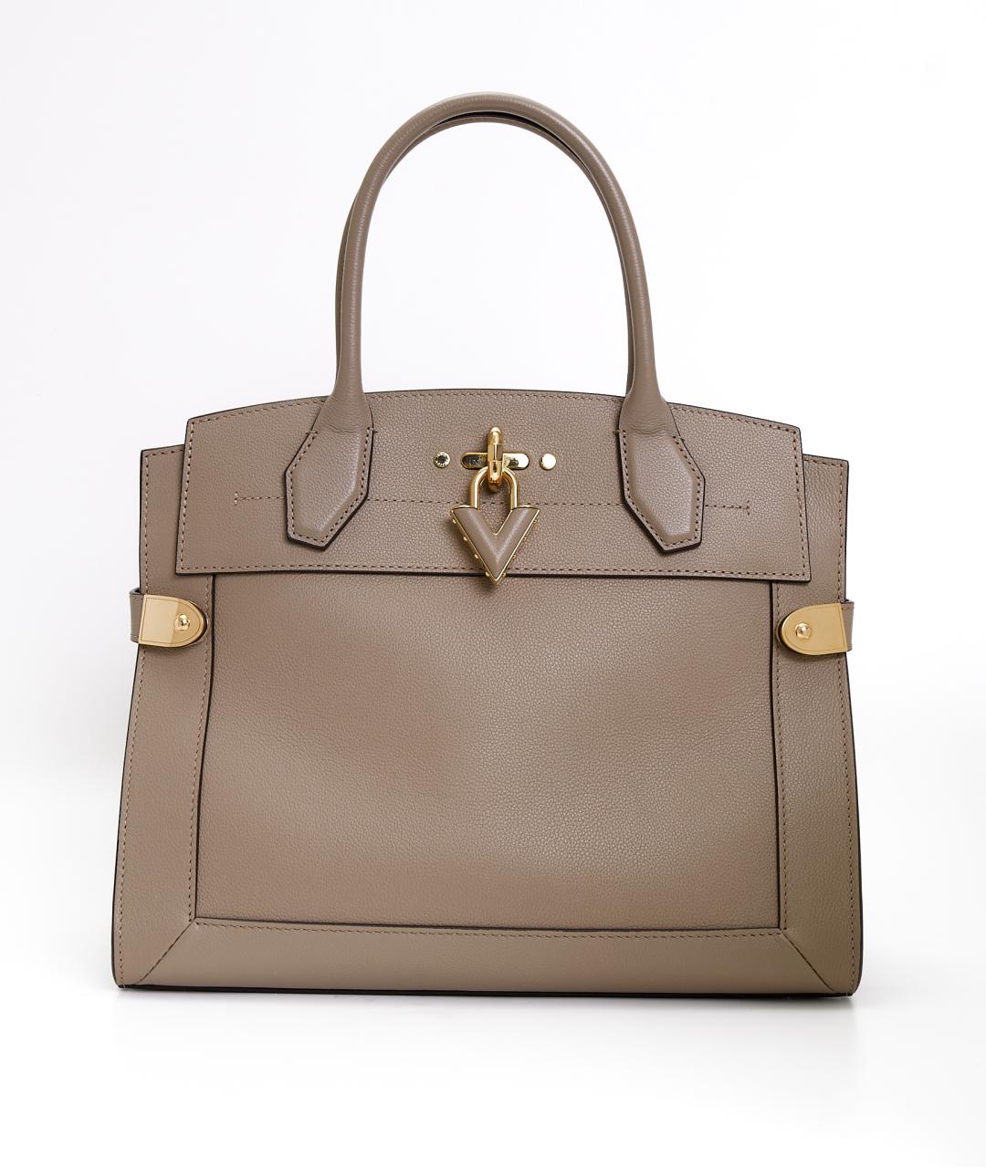 LOUIS VUITTON Бежевая кожаная сумка через плечо, фото 8