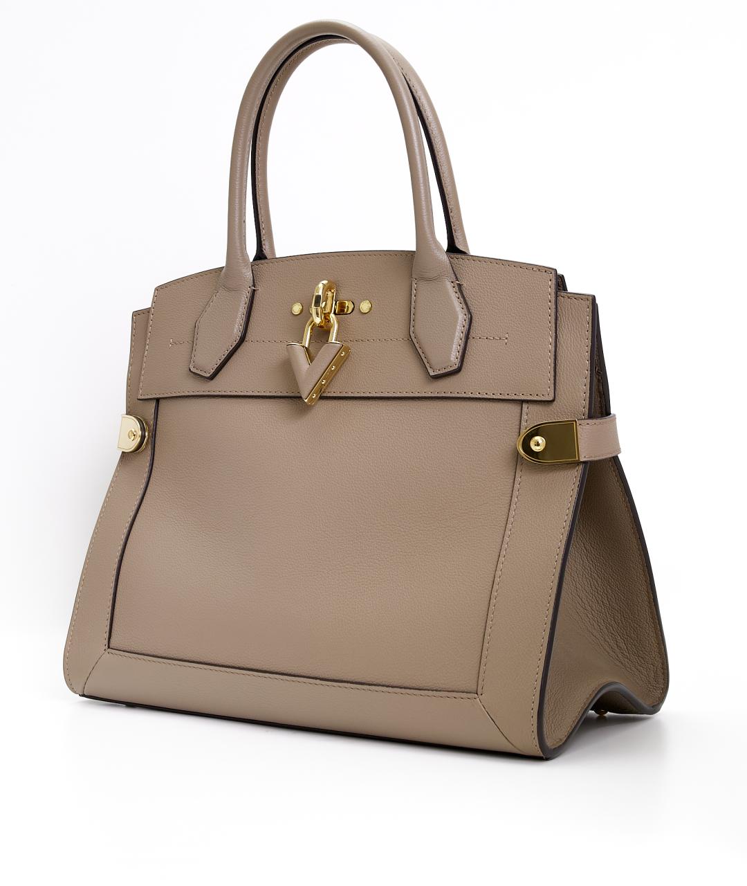 LOUIS VUITTON Бежевая кожаная сумка через плечо, фото 2