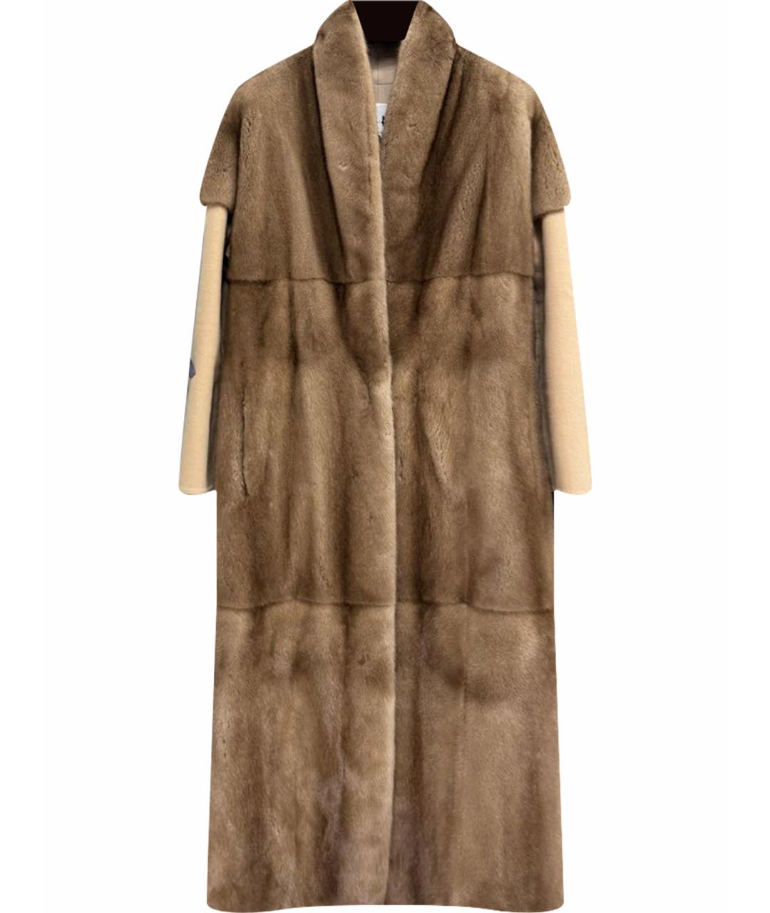 MANZONI 24 Бежевая меховая шуба, фото 1