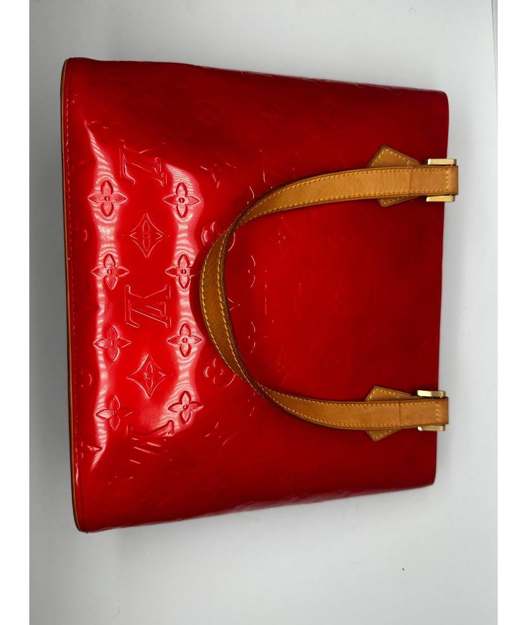 LOUIS VUITTON Красная сумка с короткими ручками из лакированной кожи, фото 6