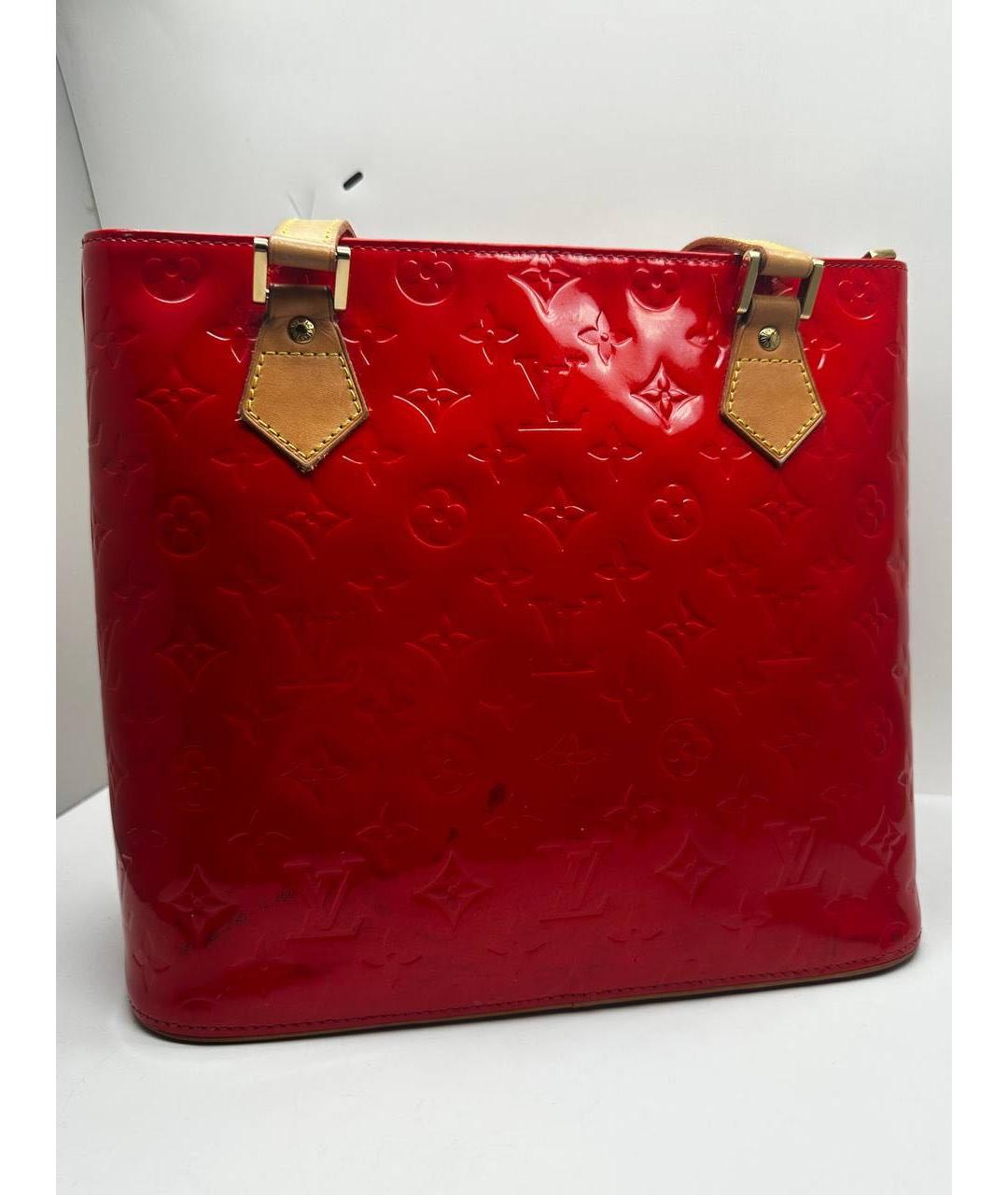 LOUIS VUITTON Красная сумка с короткими ручками из лакированной кожи, фото 3