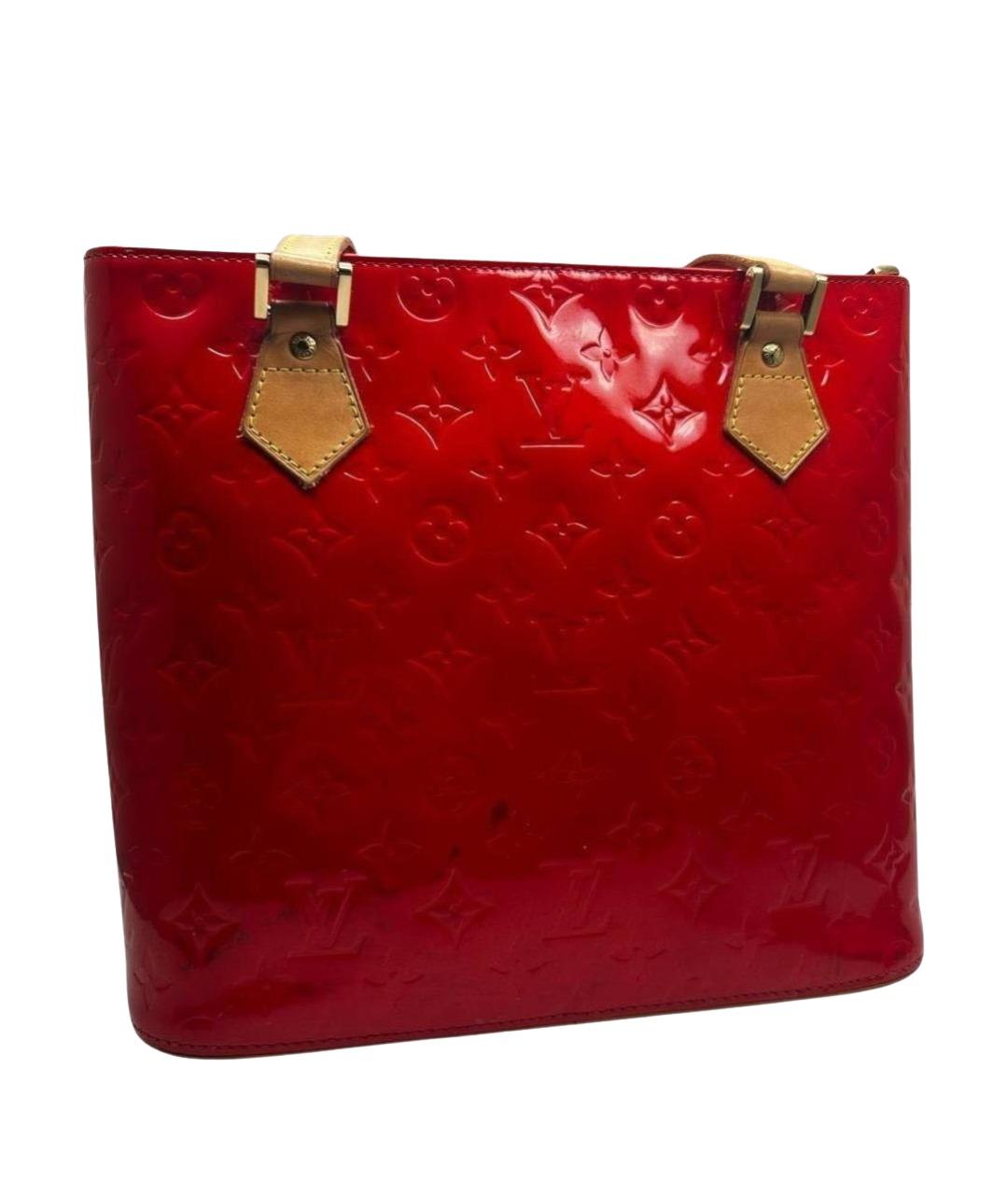 LOUIS VUITTON Красная сумка с короткими ручками из лакированной кожи, фото 1