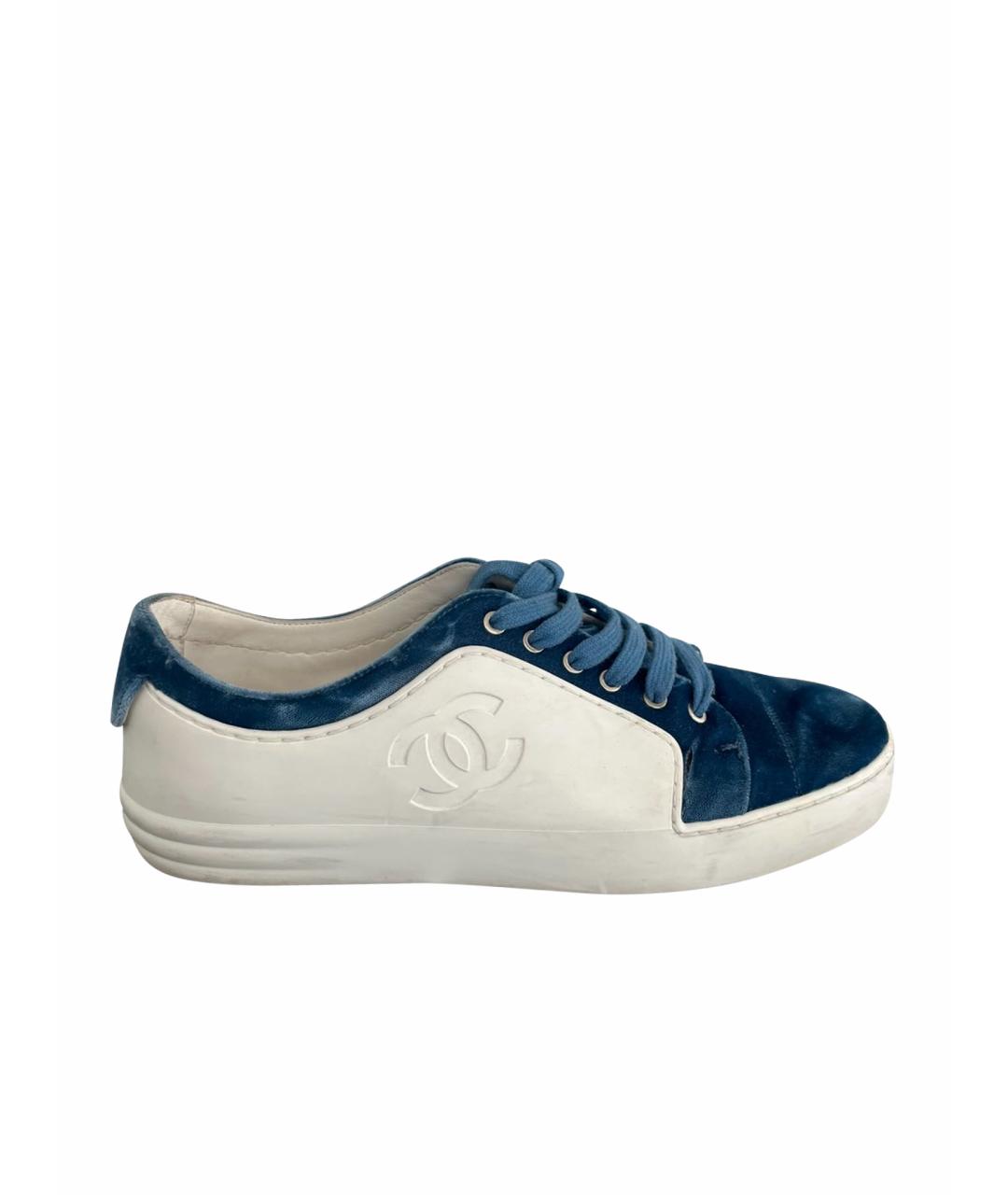 CHANEL Мульти бархатные кеды, фото 1