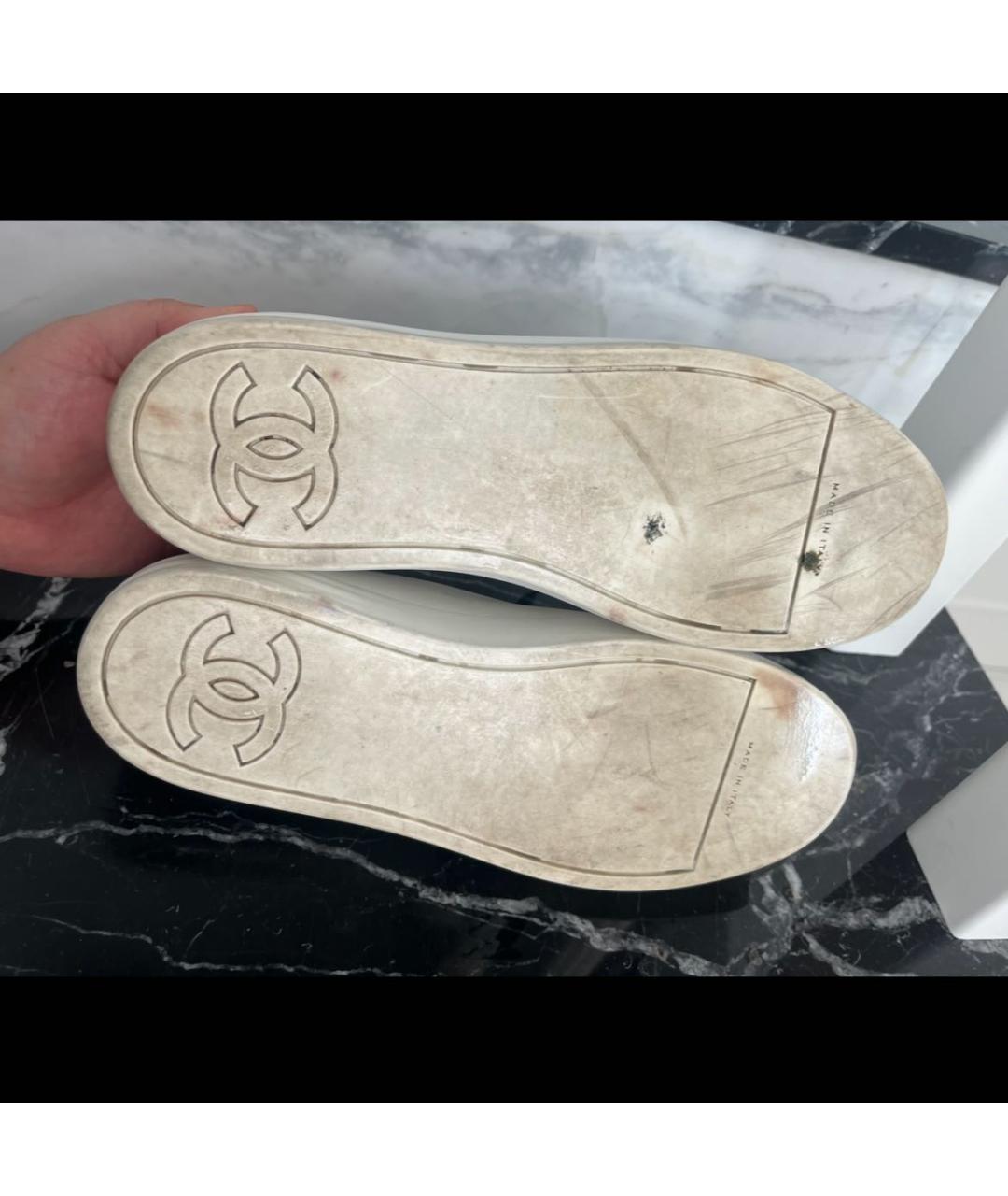 CHANEL Мульти бархатные кеды, фото 5