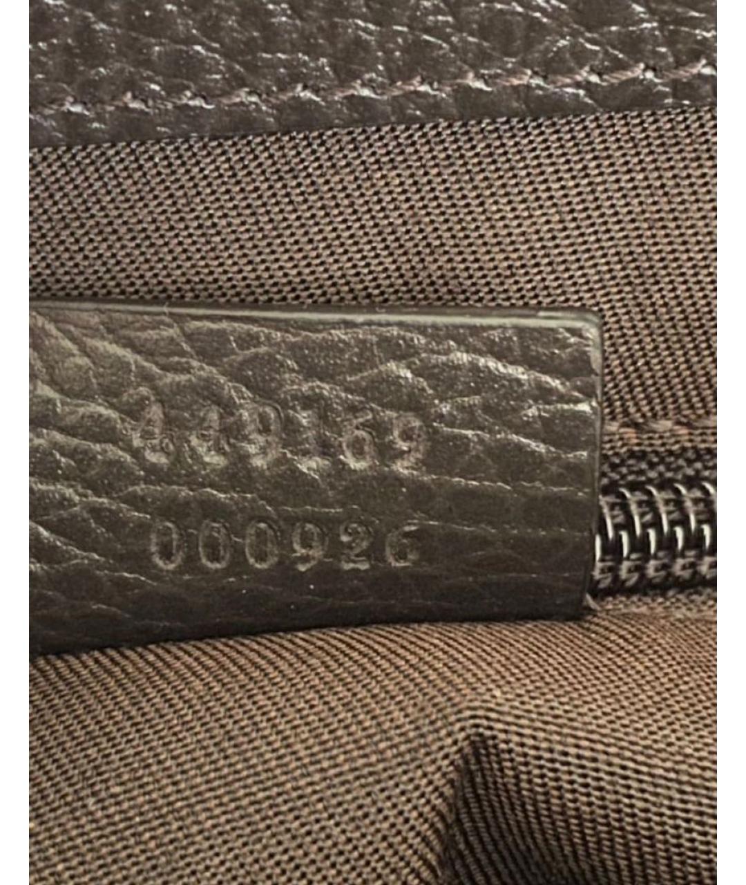 GUCCI Бежевая кожаная сумка с короткими ручками, фото 7