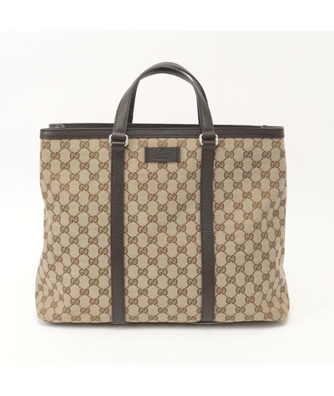 GUCCI Бежевая кожаная сумка с короткими ручками, фото 8