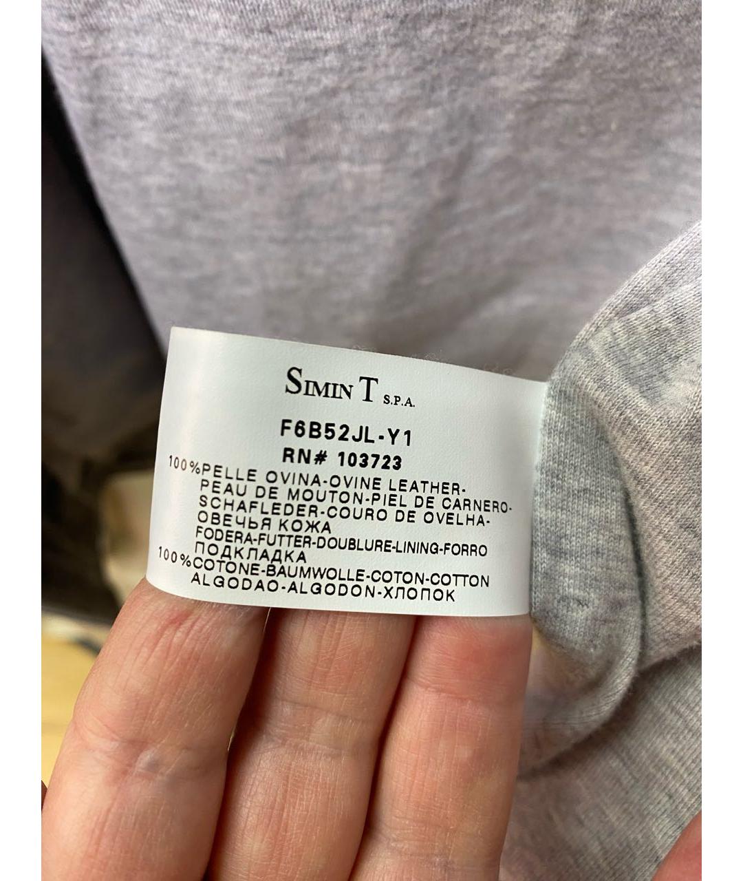 ARMANI JEANS Серая кожаная куртка, фото 6