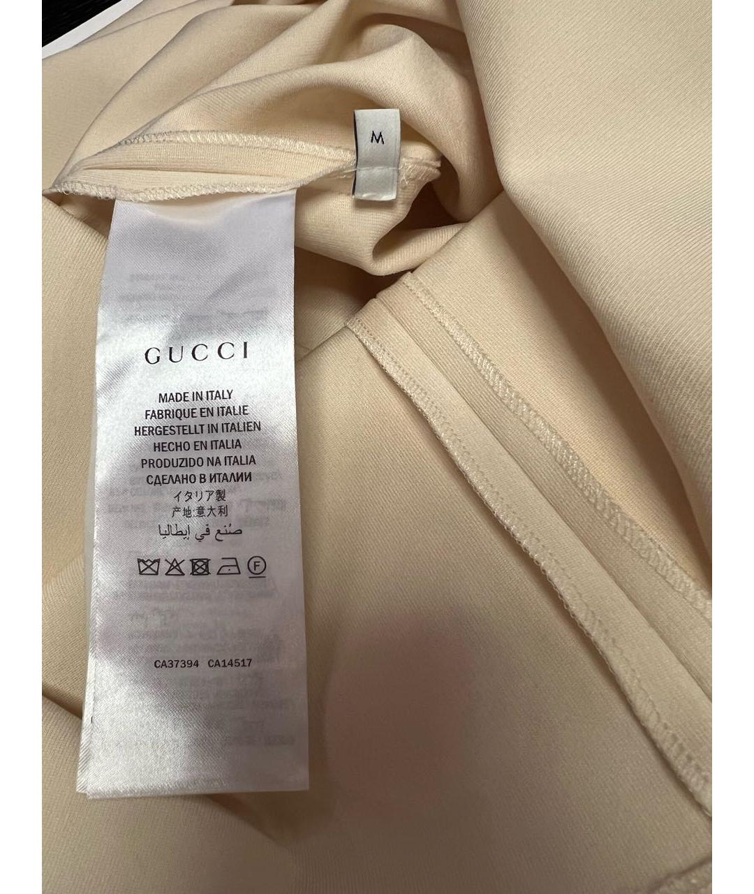 GUCCI Бежевое вискозное платье, фото 6