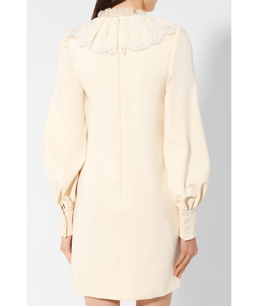 GUCCI Бежевое вискозное платье, фото 2