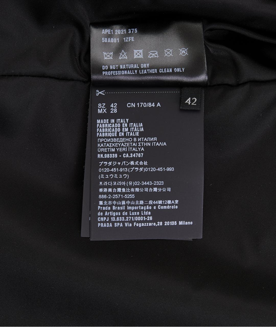 PRADA Черная кожаная куртка, фото 8