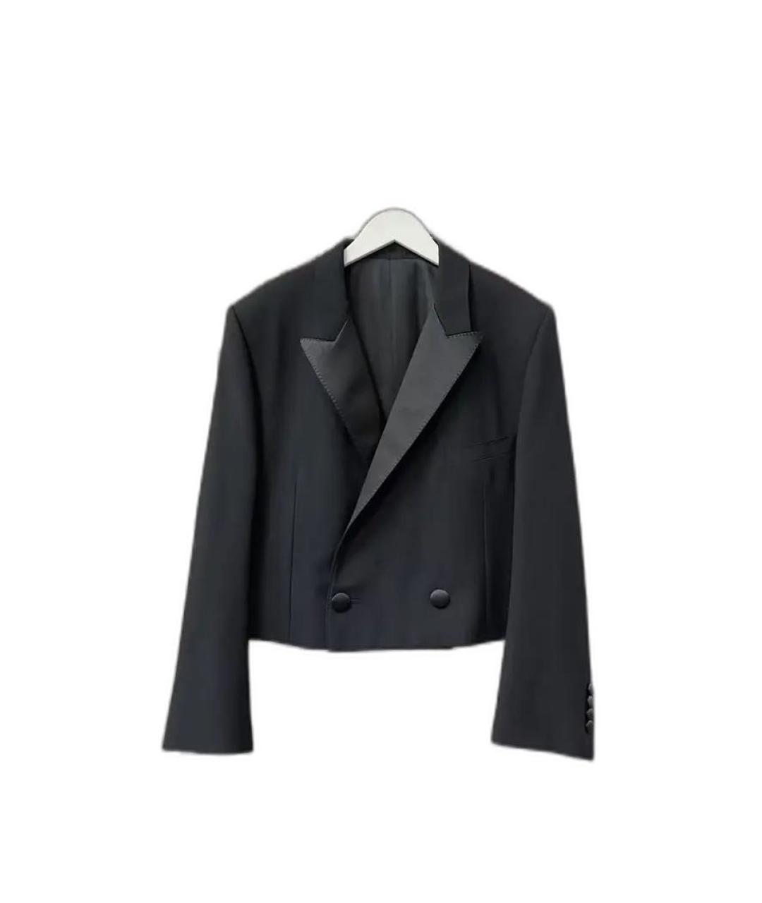 CELINE Черный шерстяной жакет/пиджак, фото 7