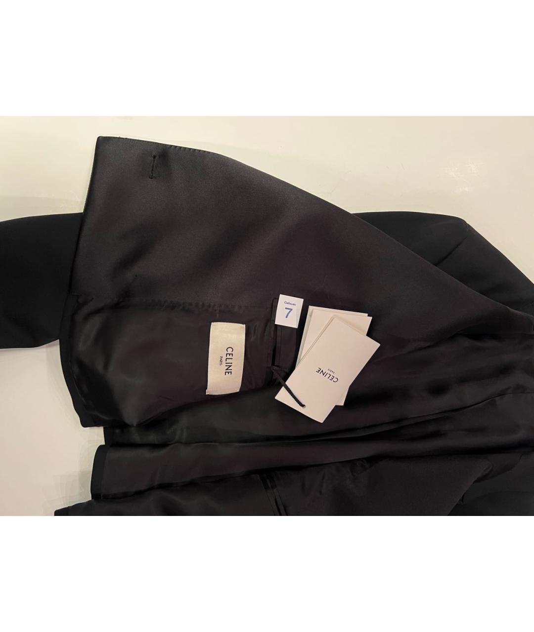 CELINE Черный шерстяной жакет/пиджак, фото 2