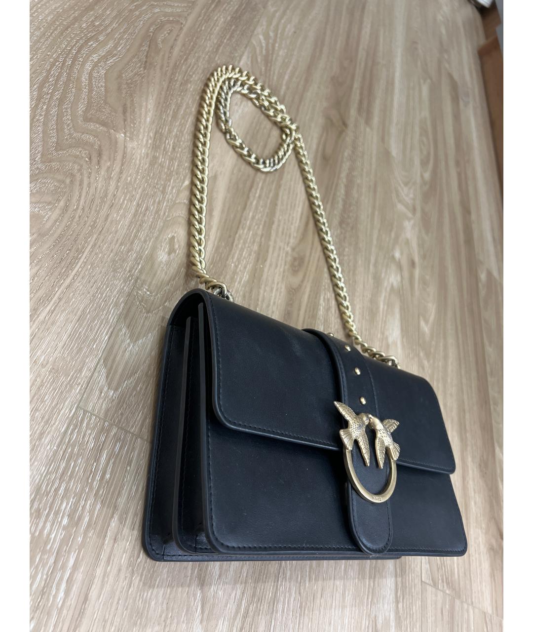 PINKO Черная сумка через плечо из искусственной кожи, фото 2