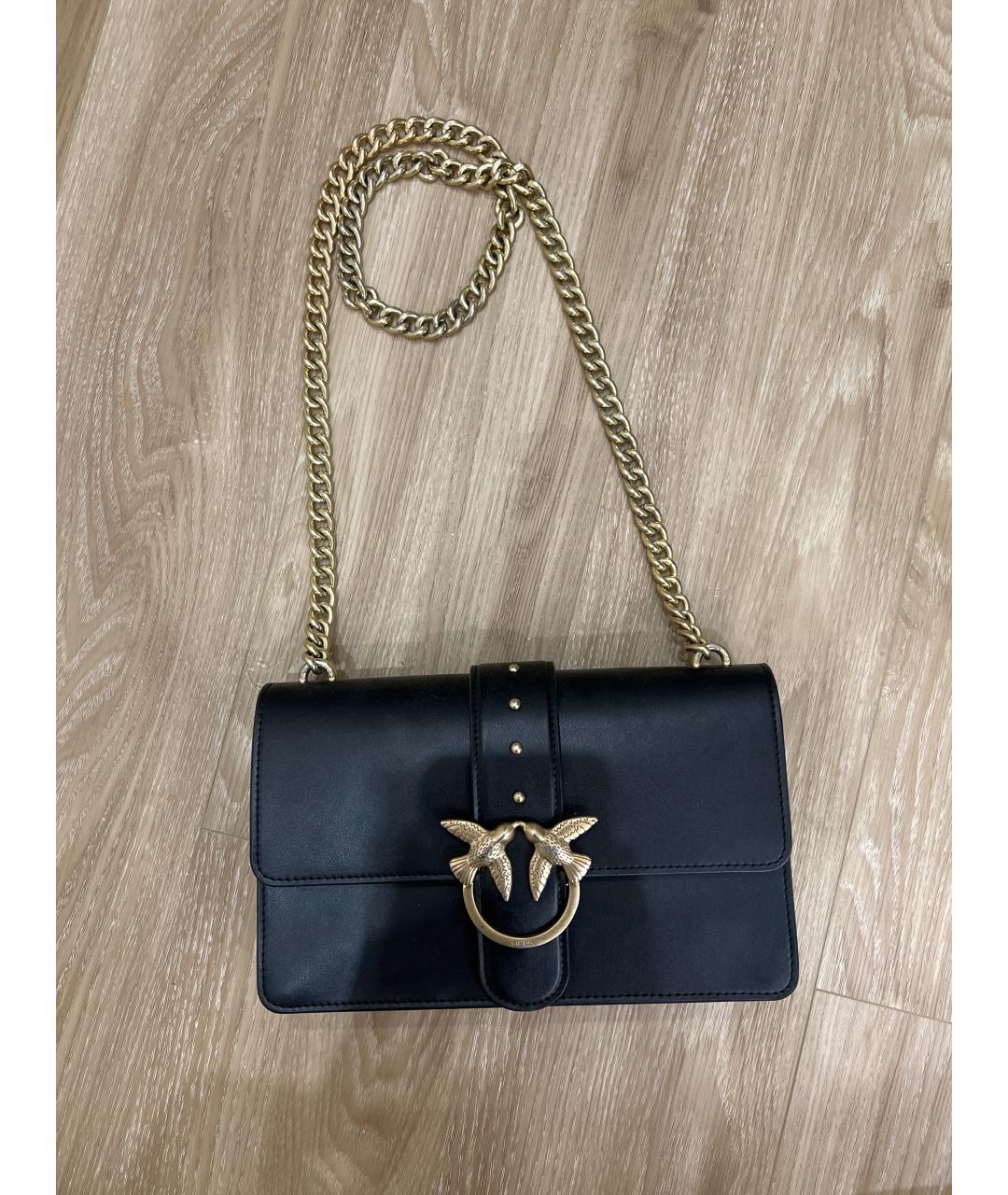 PINKO Черная сумка через плечо из искусственной кожи, фото 5