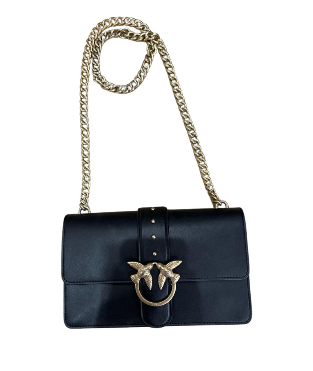 PINKO Черная сумка через плечо из искусственной кожи, фото 1