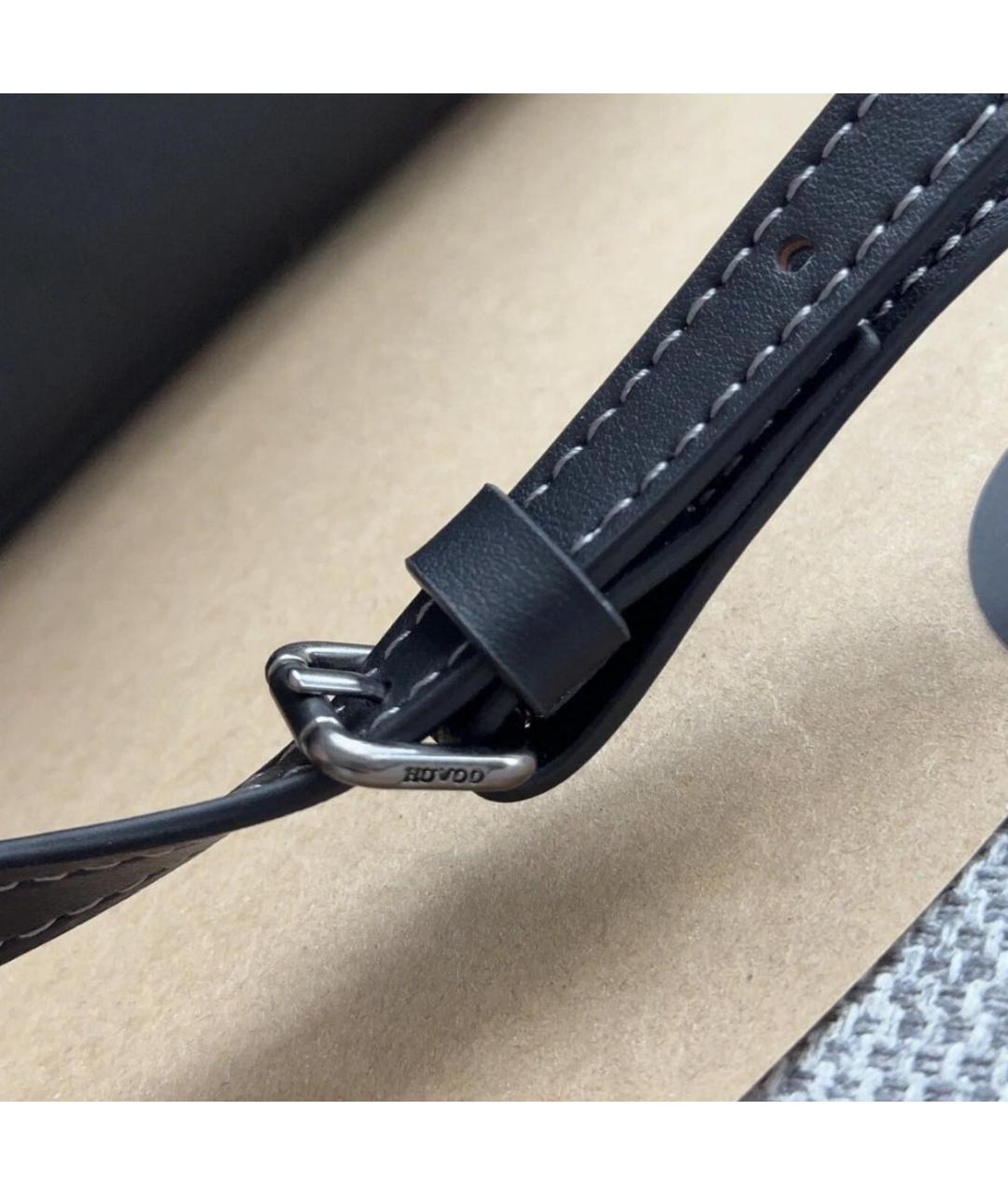 COACH Черная кожаная сумка с короткими ручками, фото 7