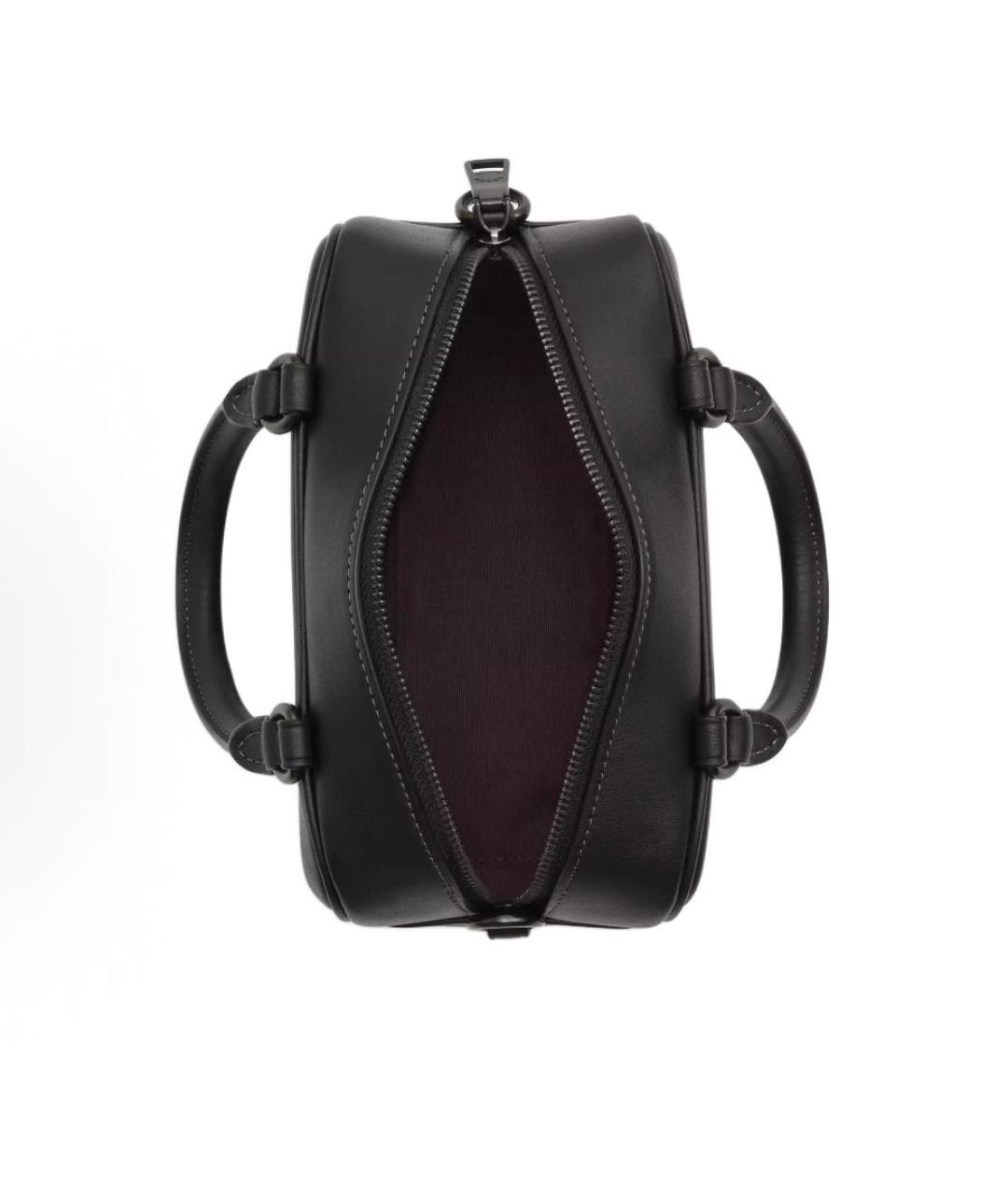 COACH Черная кожаная сумка с короткими ручками, фото 3