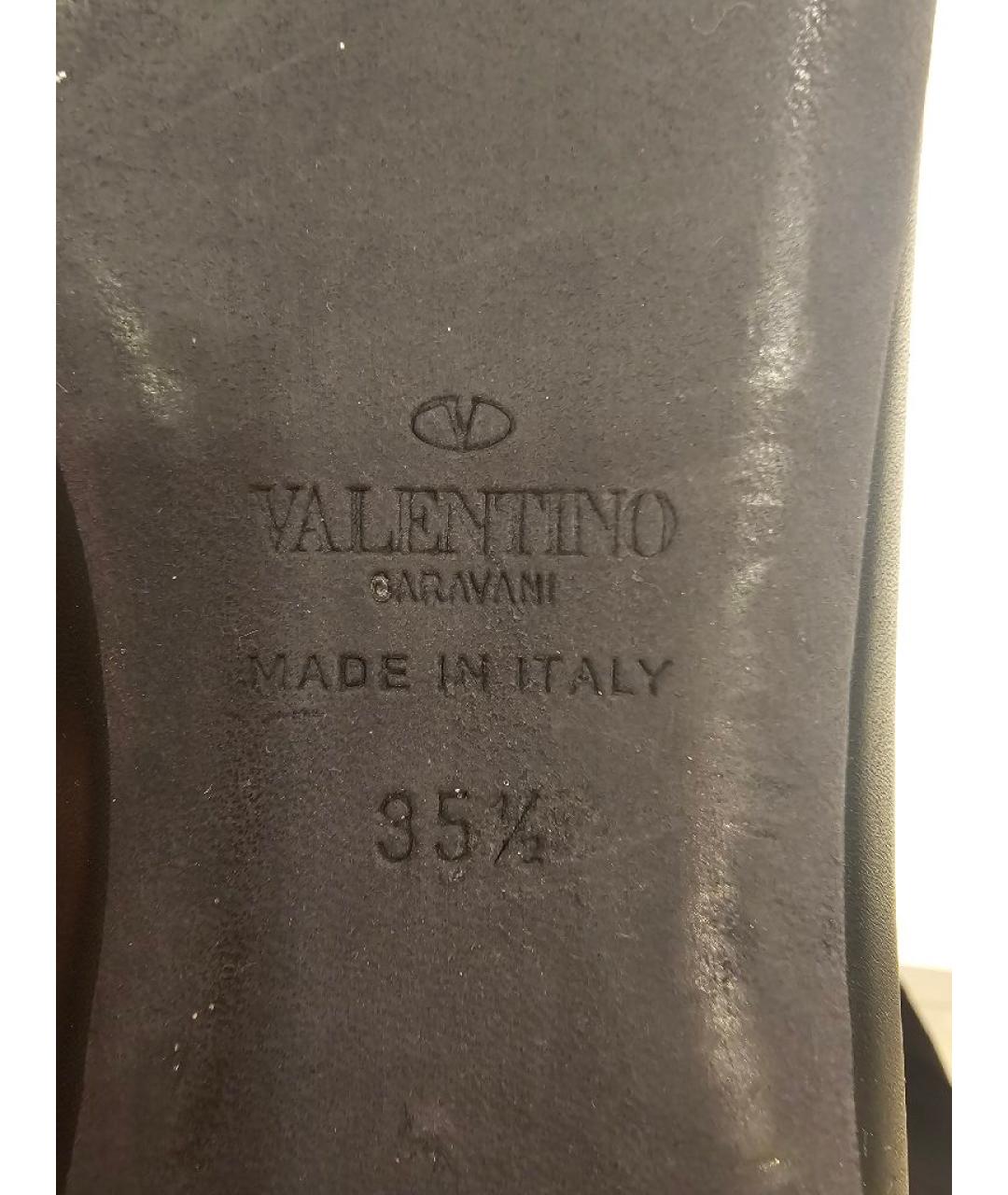 VALENTINO Черные кожаные балетки, фото 5