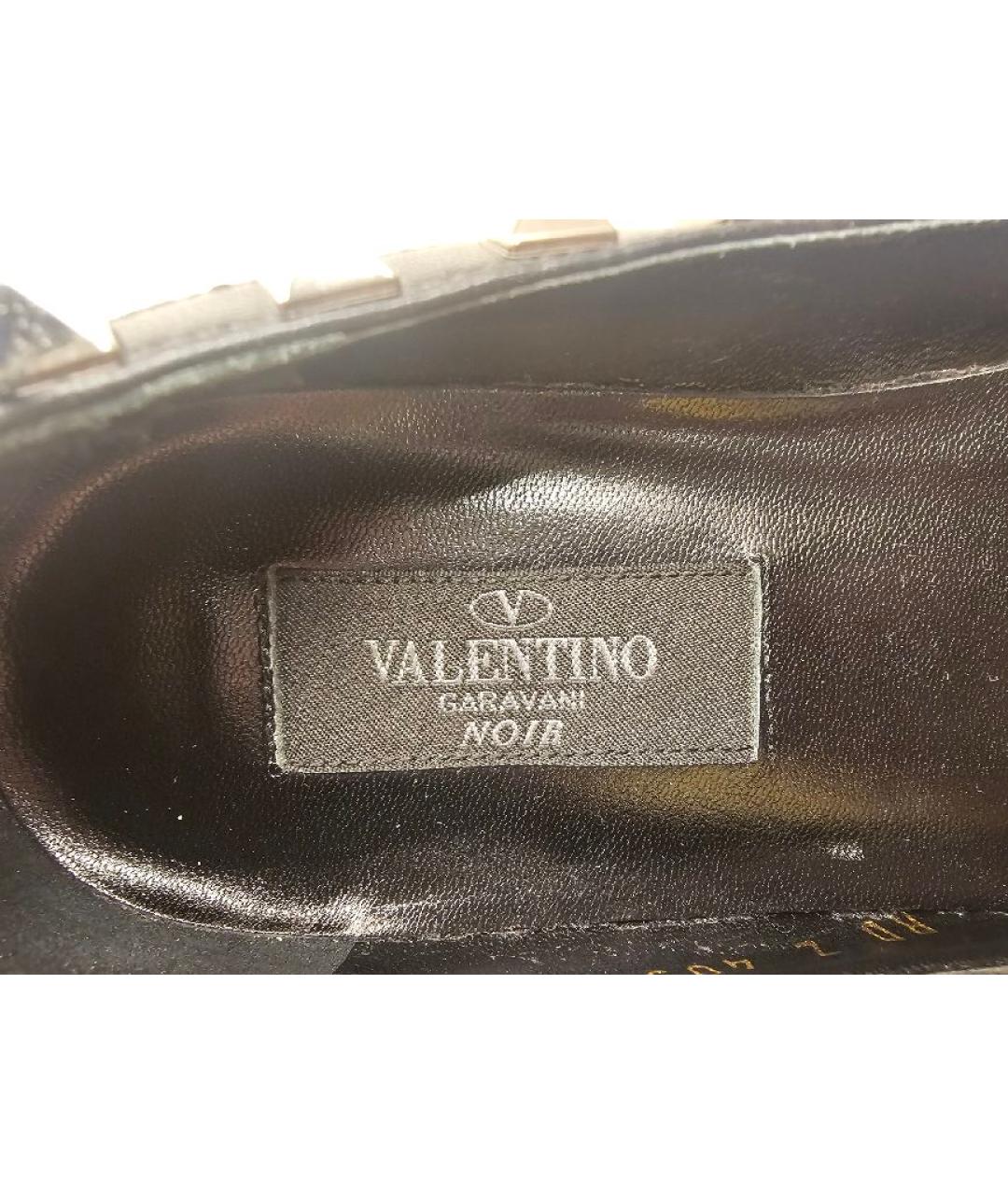 VALENTINO Черные кожаные балетки, фото 6
