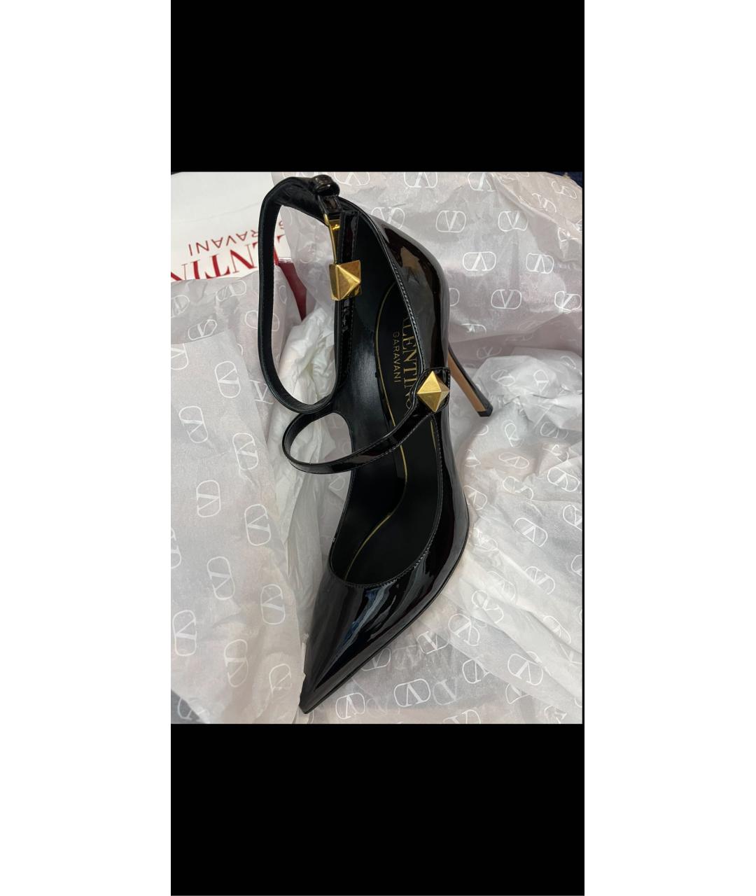 VALENTINO Черные туфли из лакированной кожи, фото 5