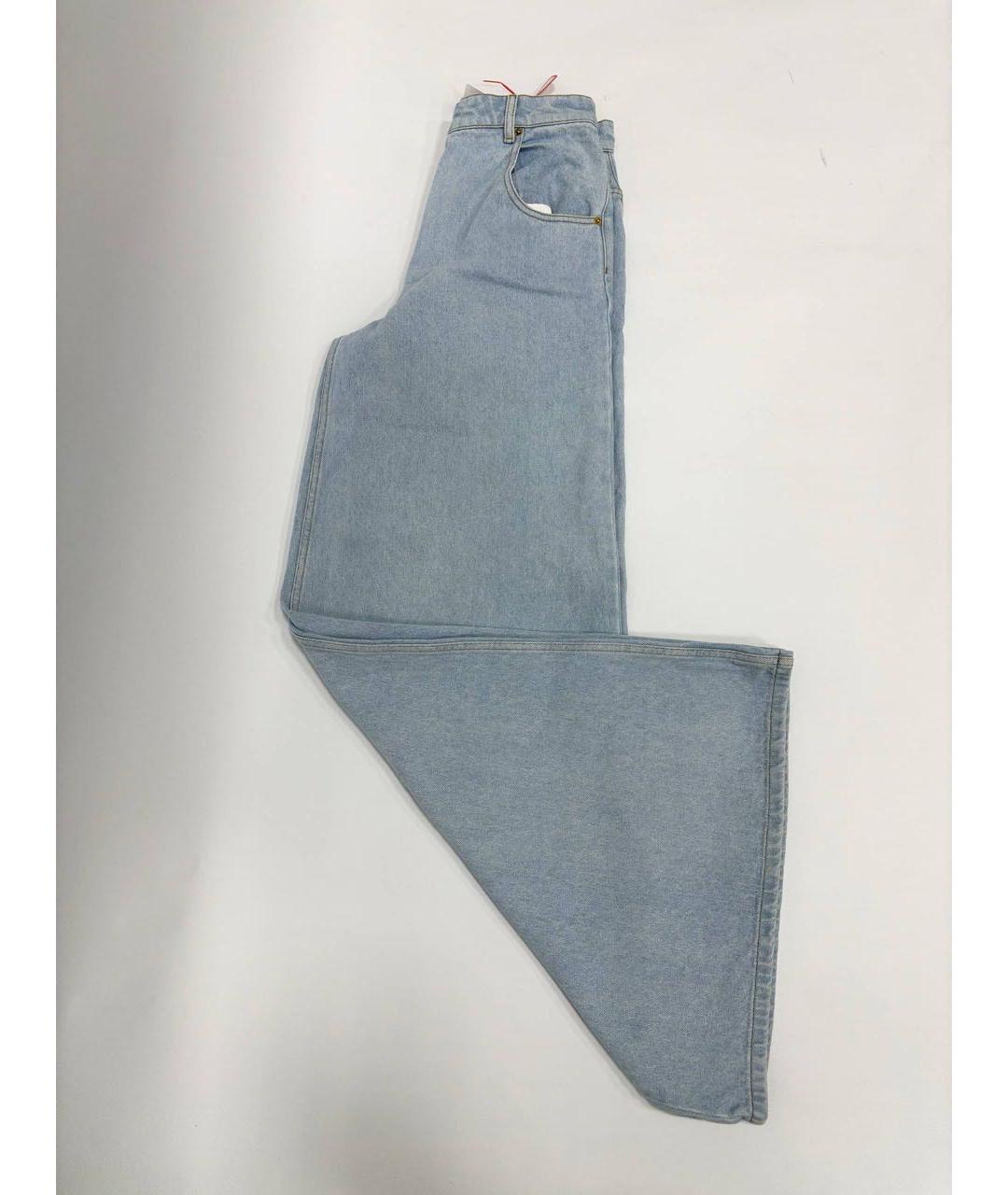 NINA RICCI Голубые хлопковые джинсы клеш, фото 2