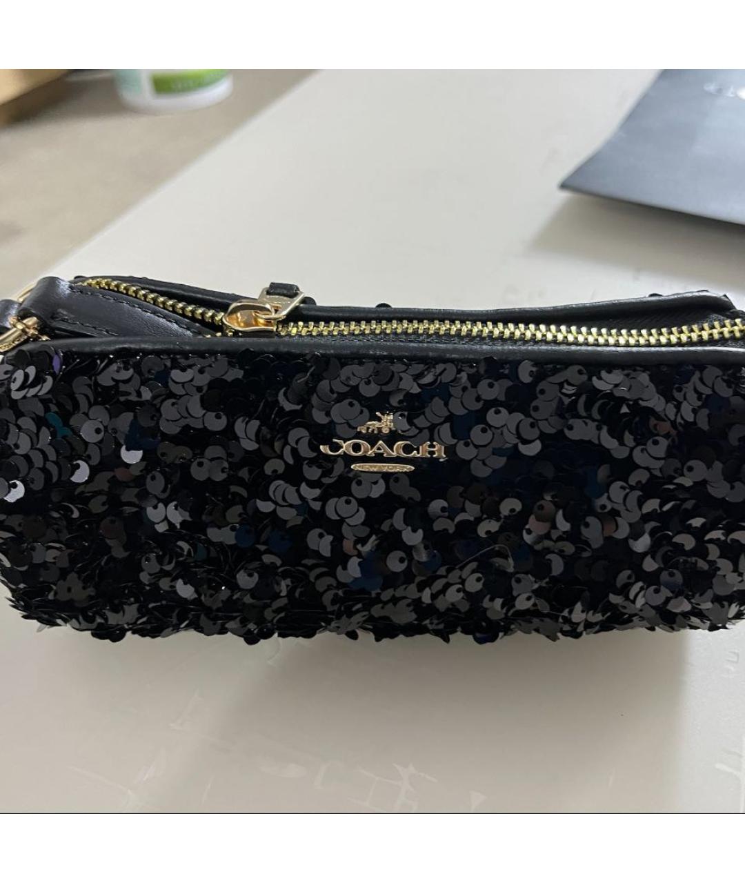 COACH Черная сумка с короткими ручками, фото 6