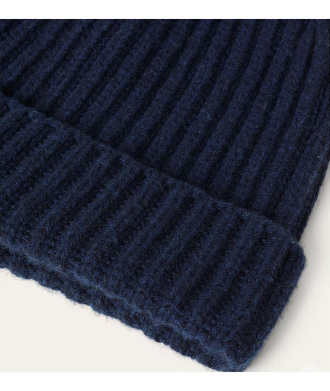 LORO PIANA Темно-синяя кашемировая шапка, фото 3