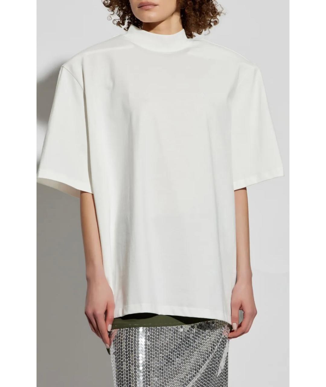 THE ATTICO Белая хлопковая футболка, фото 5