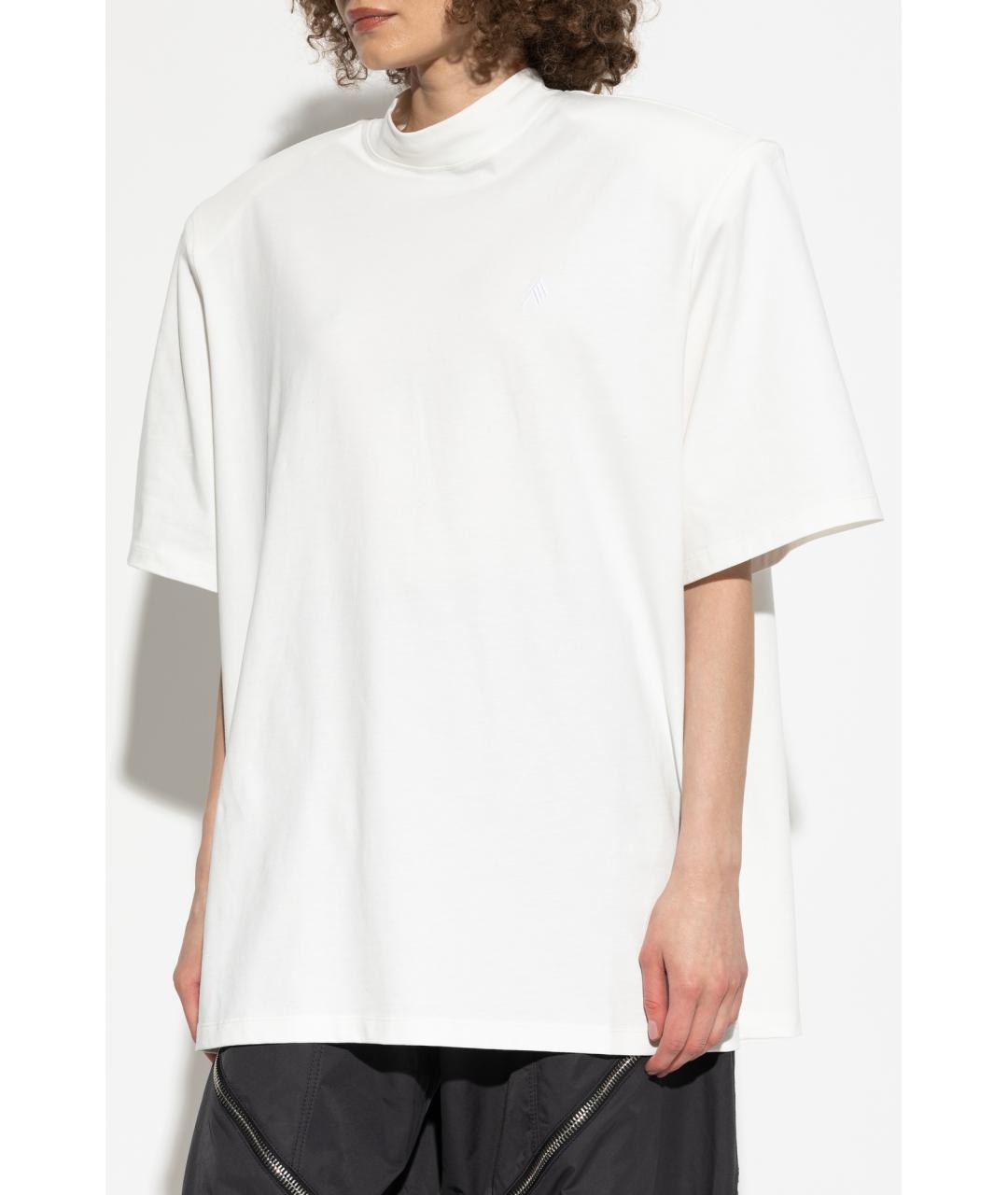 THE ATTICO Белая хлопковая футболка, фото 6