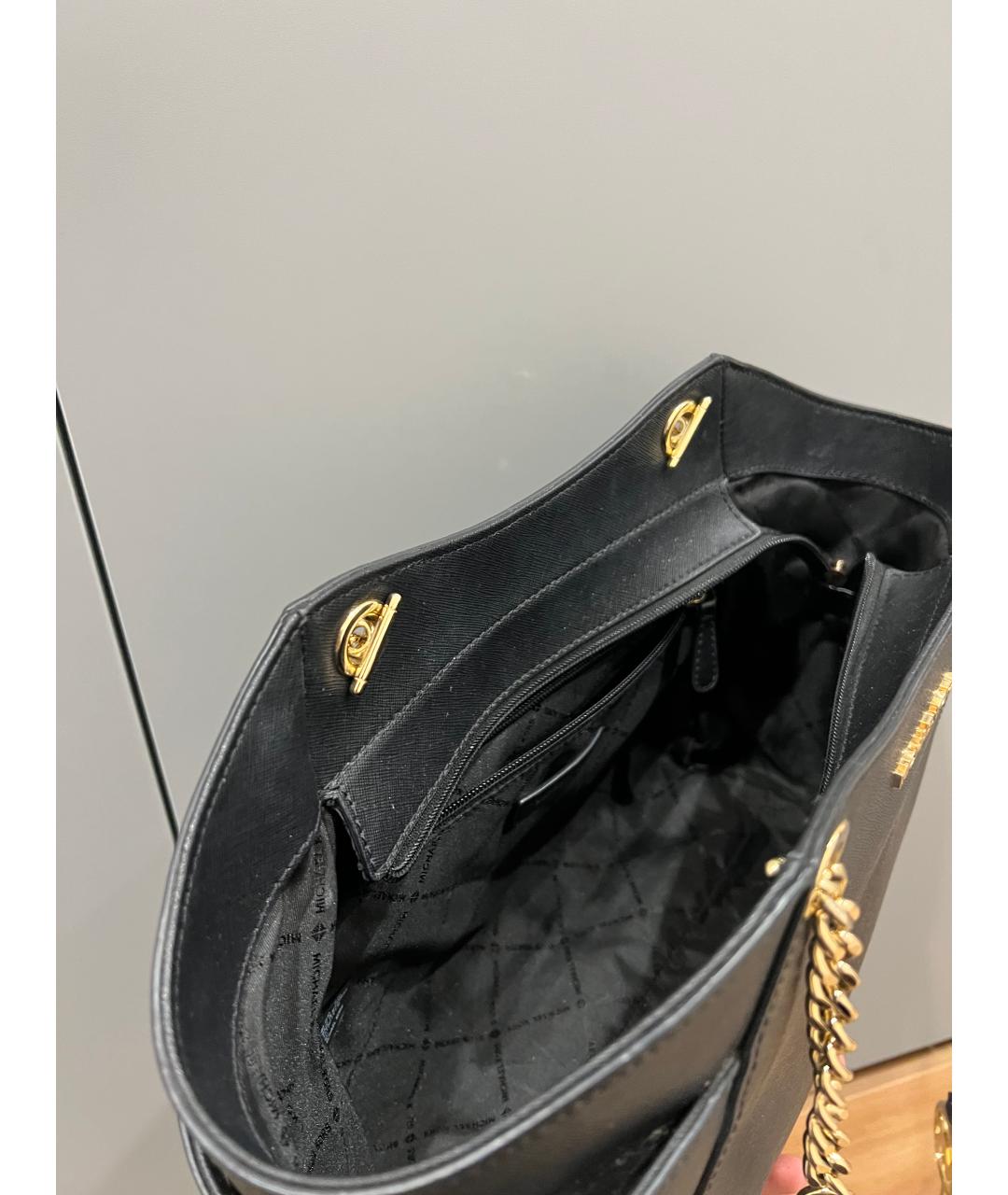 MICHAEL KORS Черная сумка через плечо из искусственной кожи, фото 4