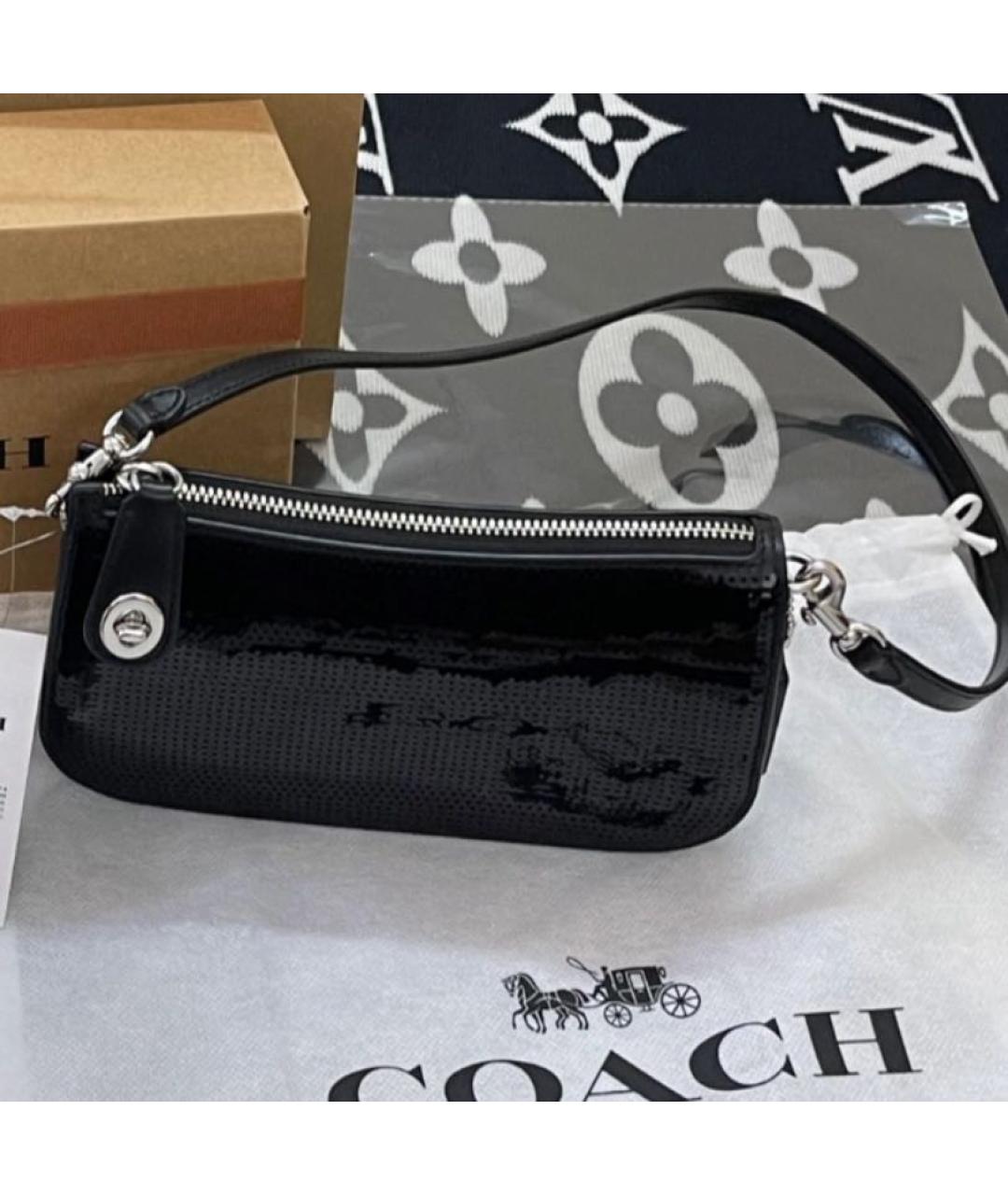 COACH Черная сумка через плечо, фото 7