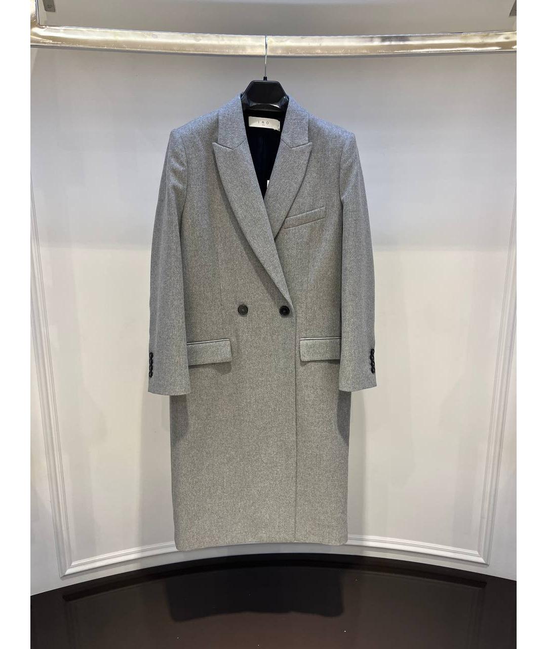 IRO Серое шерстяное пальто, фото 2