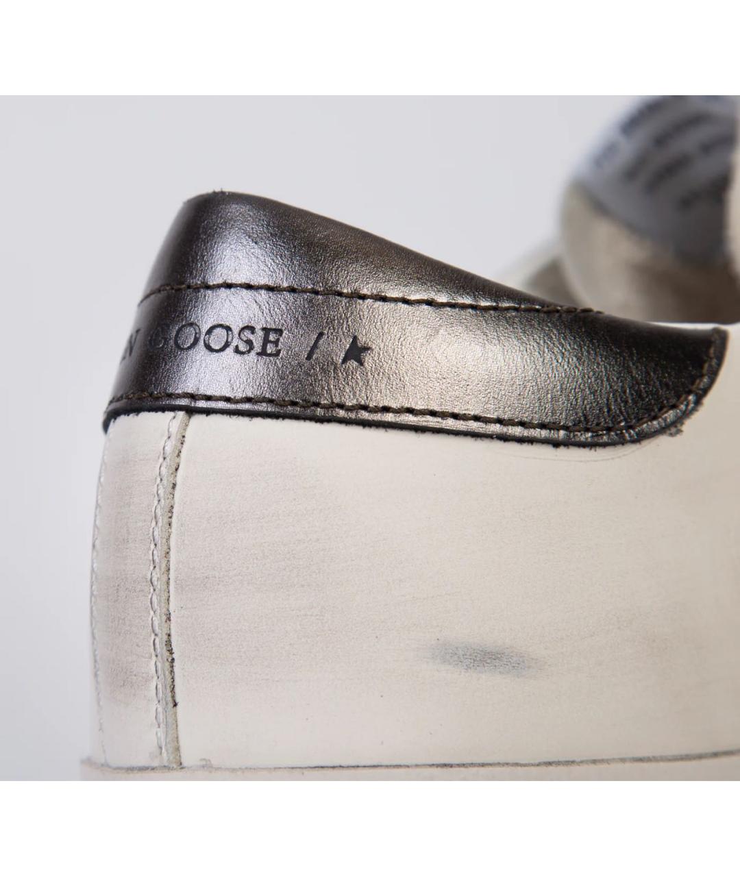 GOLDEN GOOSE DELUXE BRAND Белые кожаные низкие кроссовки / кеды, фото 4