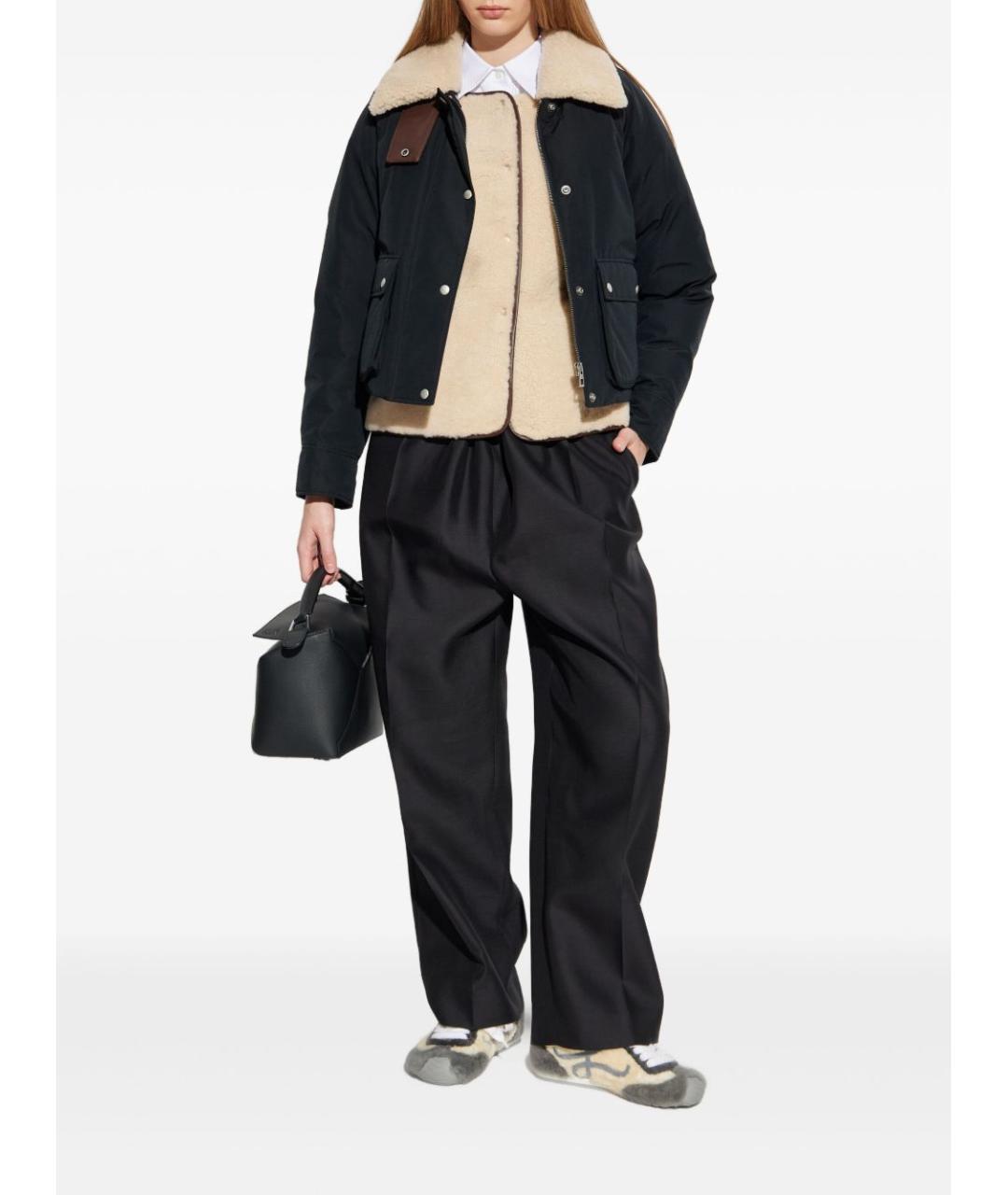 LOEWE Черная кожаная дубленка, фото 2